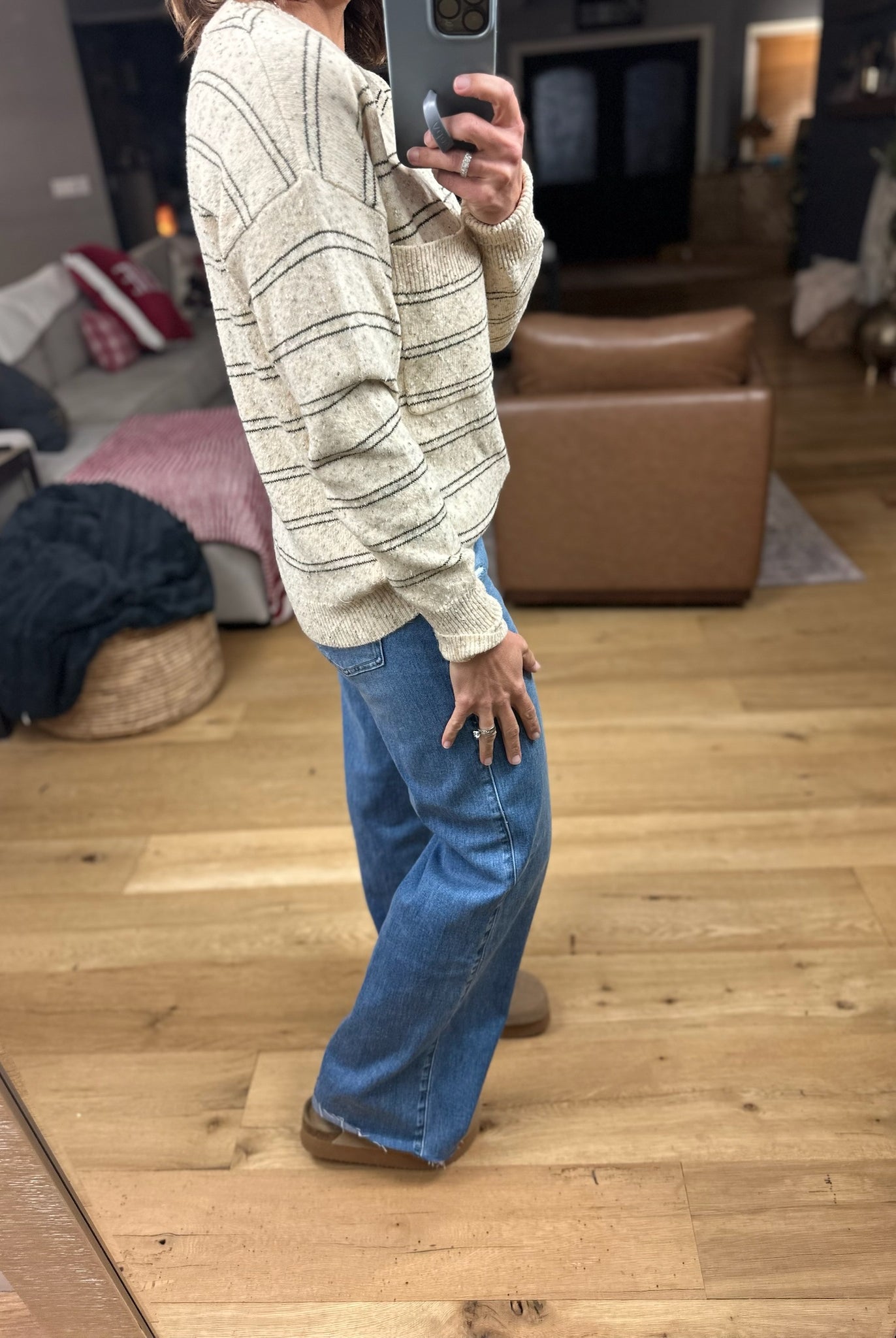 Through The Seasons Striped Knit Top-55725-Staccato-Anna Kaytes Boutique, Women's Fashion Boutique in Grinnell, Iowa