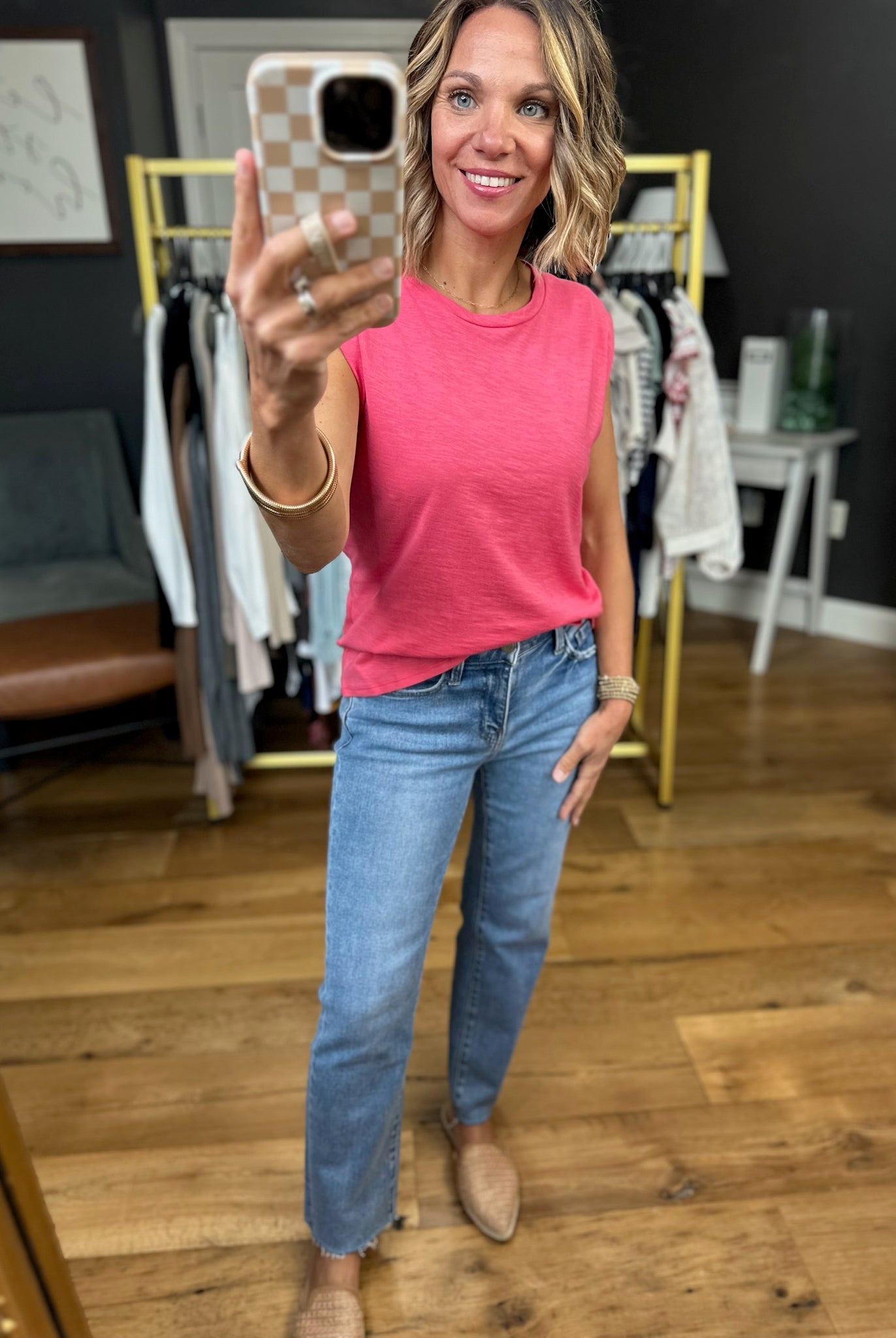 Standing Strong Cap-Sleeve Tee - Multiple Options-Wasabi & Mint-Anna Kaytes Boutique, Women's Fashion Boutique in Grinnell, Iowa
