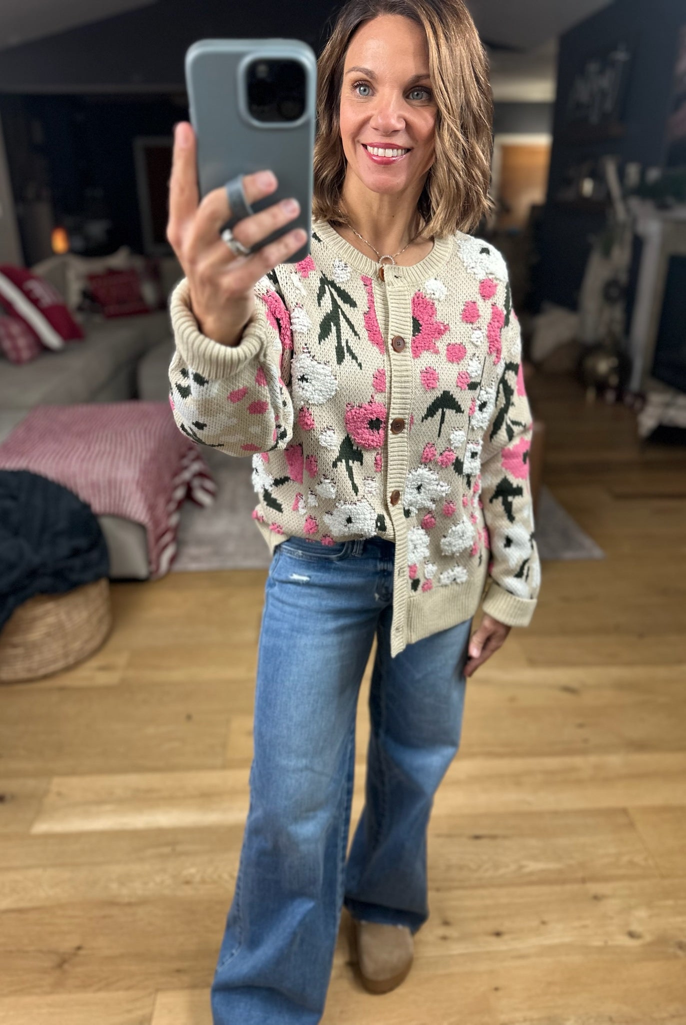 Sweetest Meadow Button Cardigan-Sweaters-Anniewear-Anna Kaytes Boutique, Women's Fashion Boutique in Grinnell, Iowa