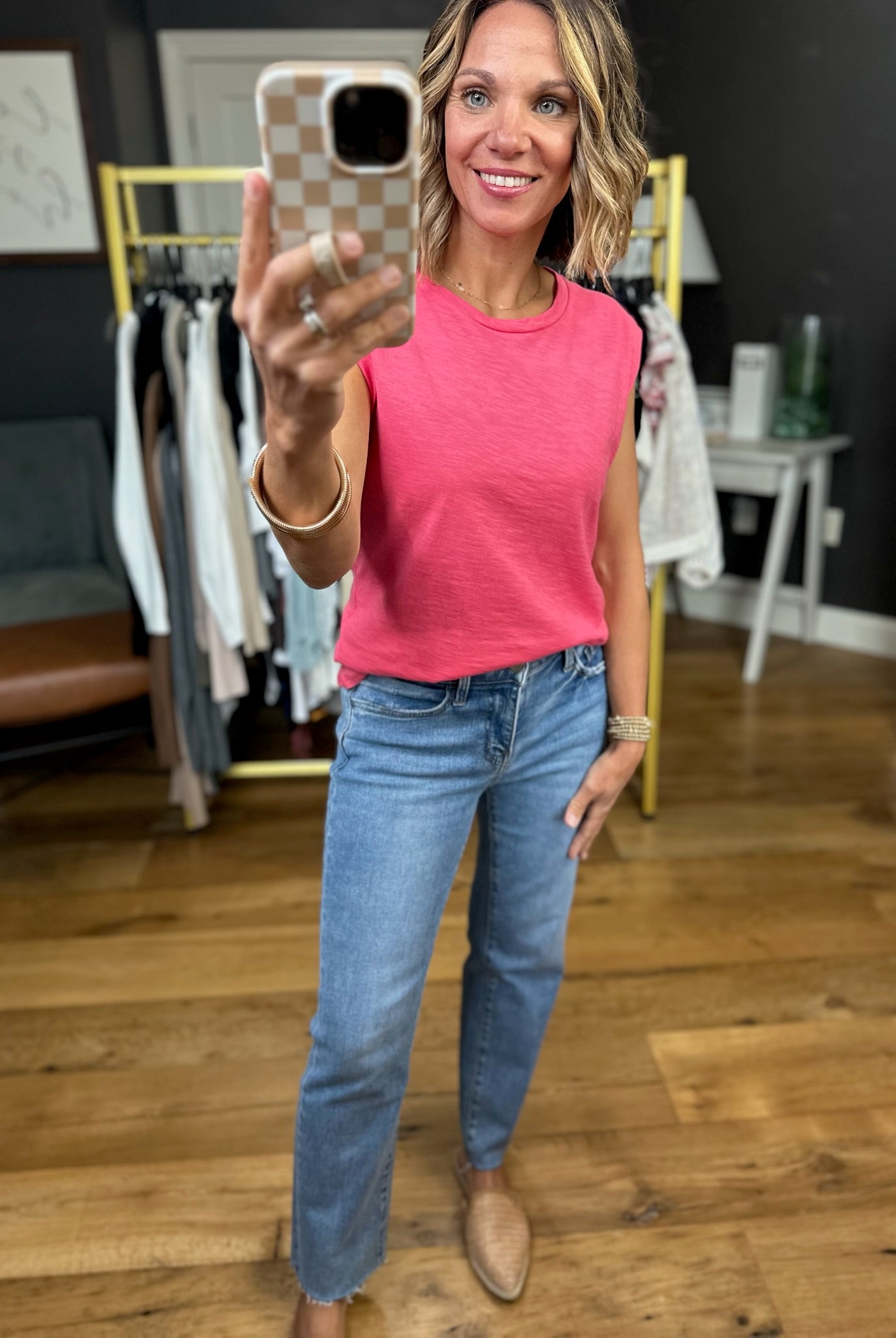Standing Strong Cap-Sleeve Tee - Multiple Options-Wasabi & Mint-Anna Kaytes Boutique, Women's Fashion Boutique in Grinnell, Iowa