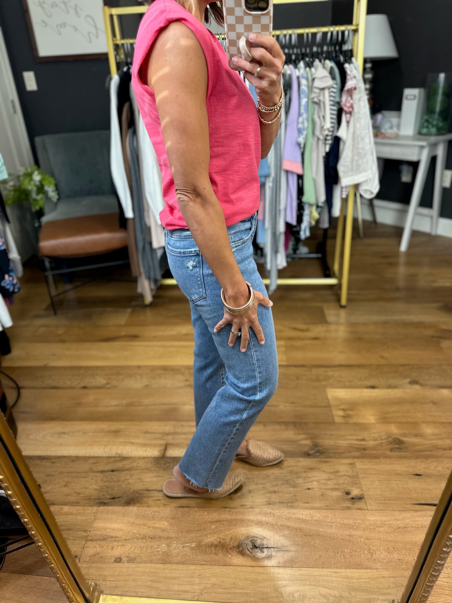 Standing Strong Cap-Sleeve Tee - Multiple Options-Wasabi & Mint-Anna Kaytes Boutique, Women's Fashion Boutique in Grinnell, Iowa