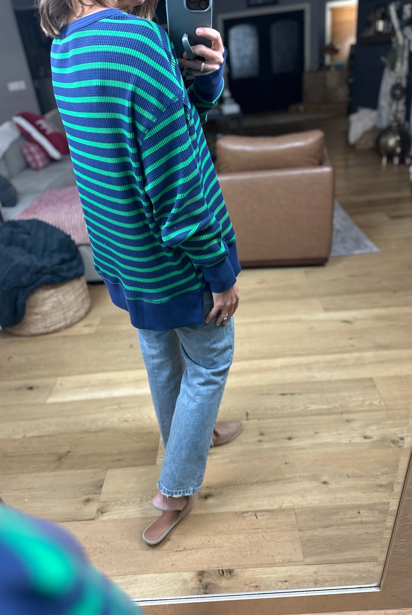 Only Imagine Flowy Waffle Crew-Long Sleeves-By Together-Anna Kaytes Boutique, Women's Fashion Boutique in Grinnell, Iowa