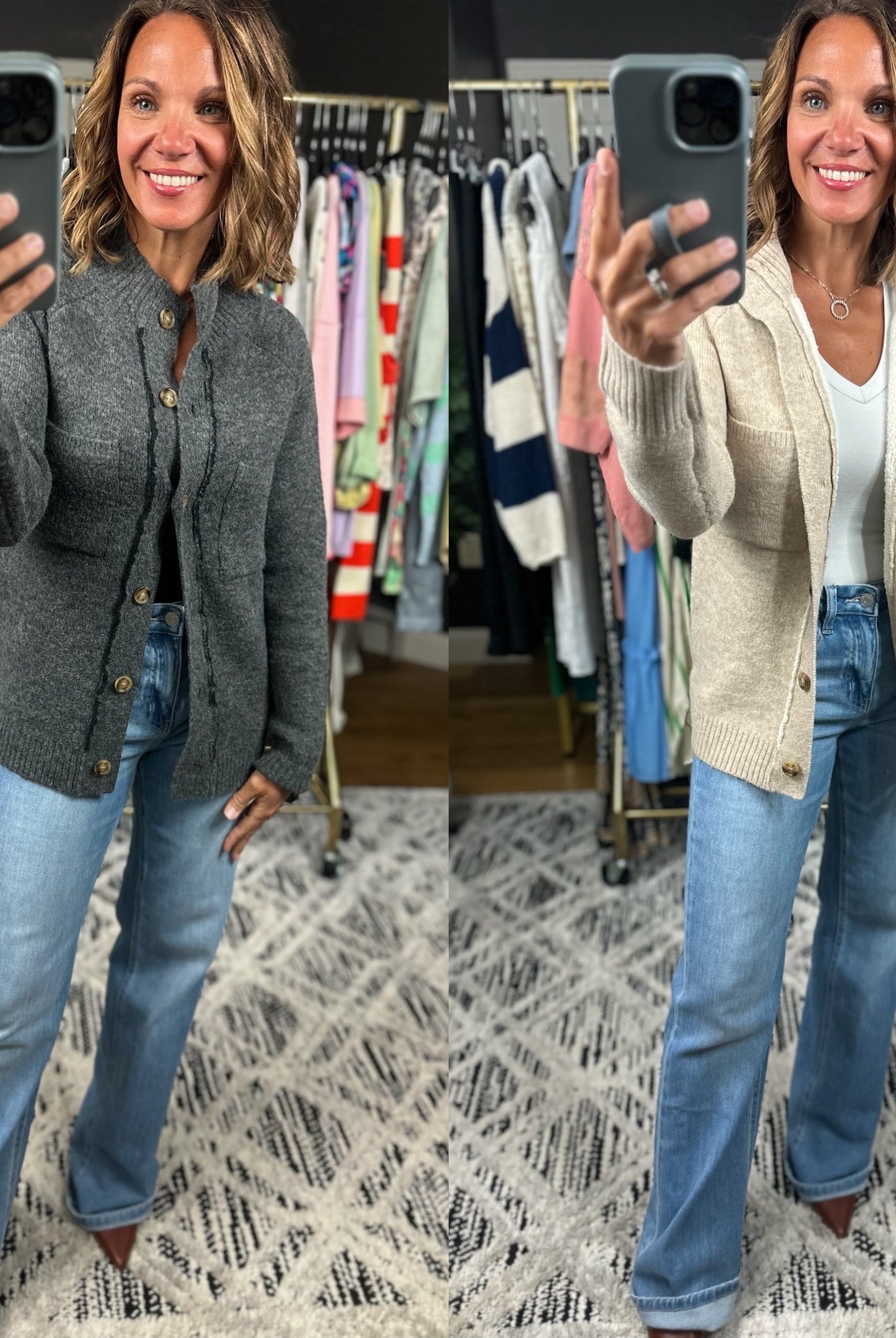 Making Time Button Cardigan-Sweaters-Staccato-Anna Kaytes Boutique, Women's Fashion Boutique in Grinnell, Iowa