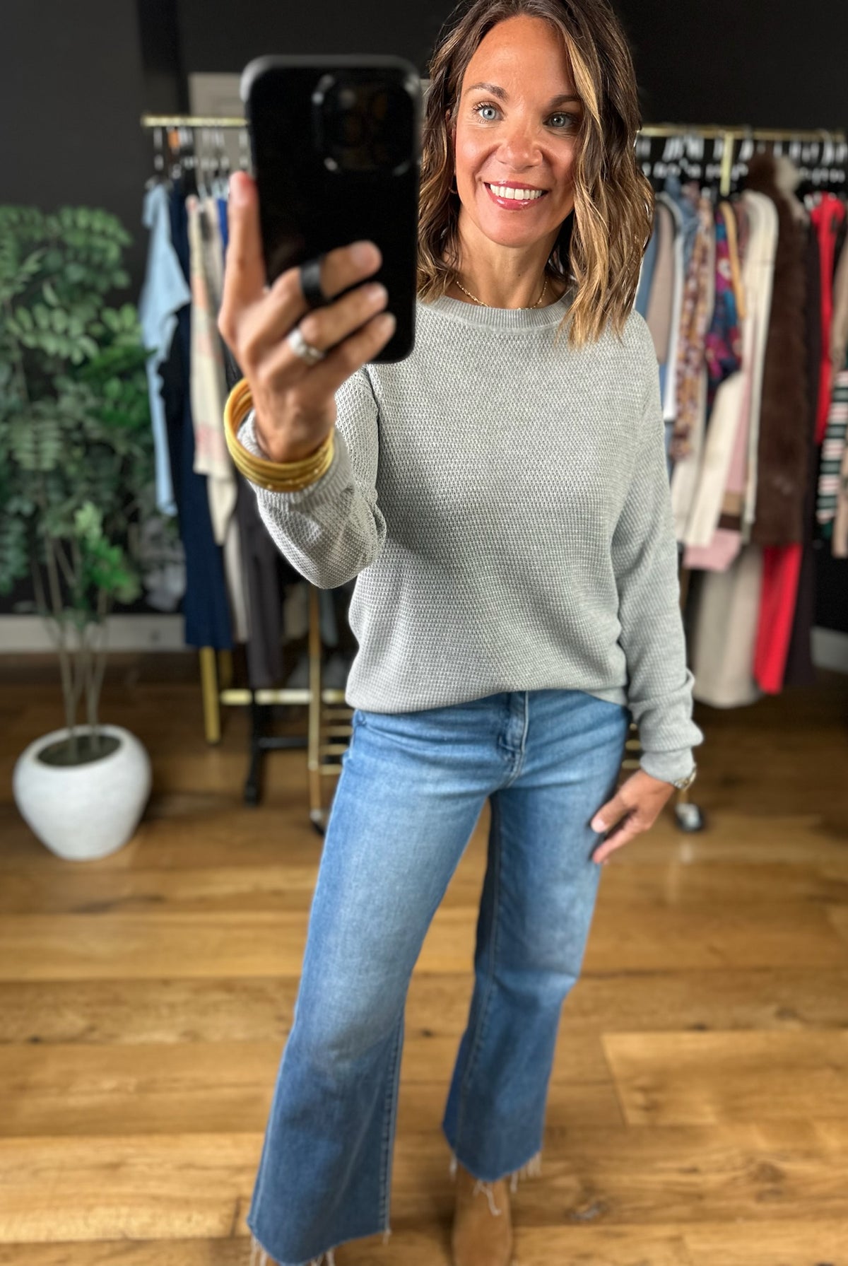 Catching Feelings Knit Top-Long Sleeves-Be Cool-Anna Kaytes Boutique, Women's Fashion Boutique in Grinnell, Iowa