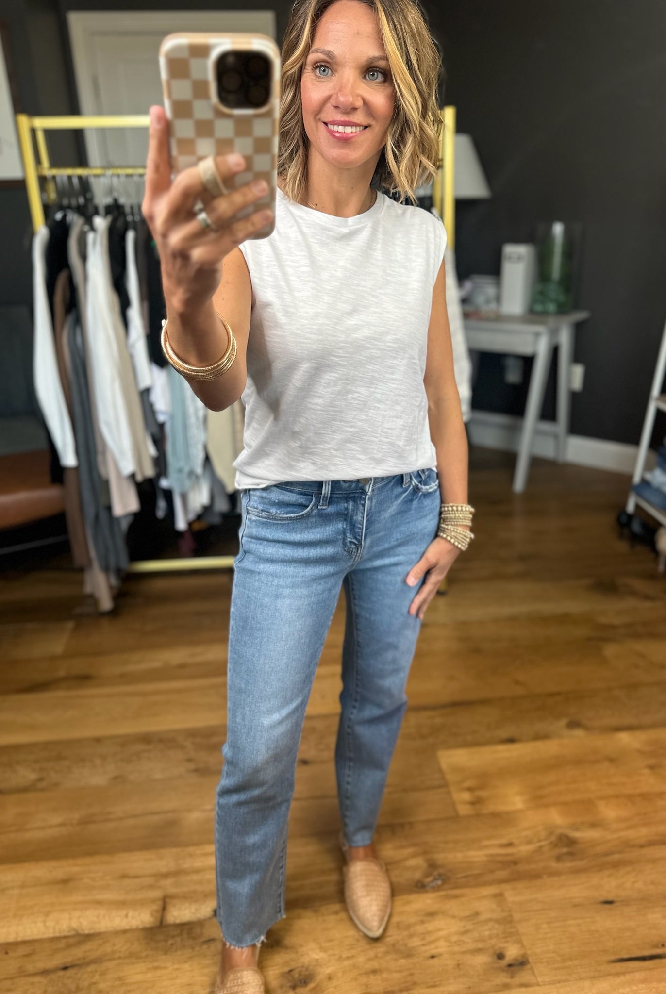 Standing Strong Cap-Sleeve Tee - Multiple Options-Wasabi & Mint-Anna Kaytes Boutique, Women's Fashion Boutique in Grinnell, Iowa