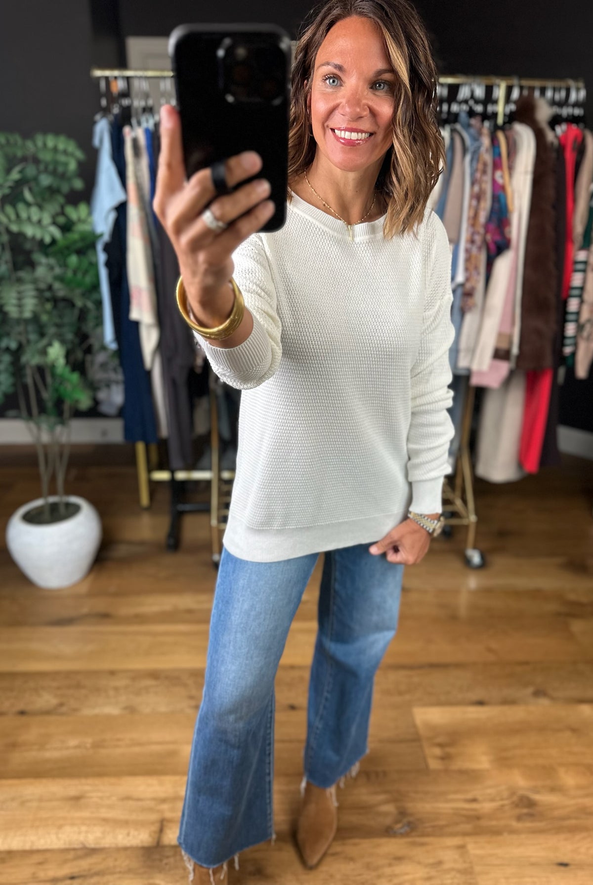 Catching Feelings Knit Top-Long Sleeves-Be Cool-Anna Kaytes Boutique, Women's Fashion Boutique in Grinnell, Iowa