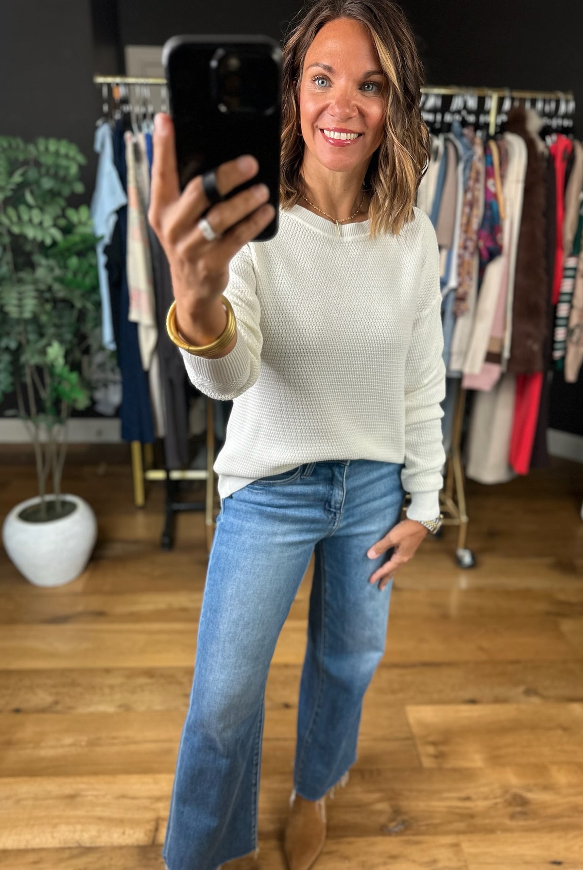 Catching Feelings Knit Top-Long Sleeves-Be Cool-Anna Kaytes Boutique, Women's Fashion Boutique in Grinnell, Iowa