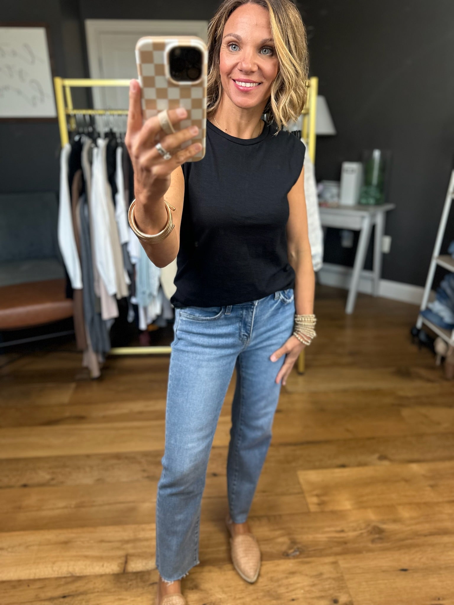 Standing Strong Cap-Sleeve Tee - Multiple Options-Wasabi & Mint-Anna Kaytes Boutique, Women's Fashion Boutique in Grinnell, Iowa