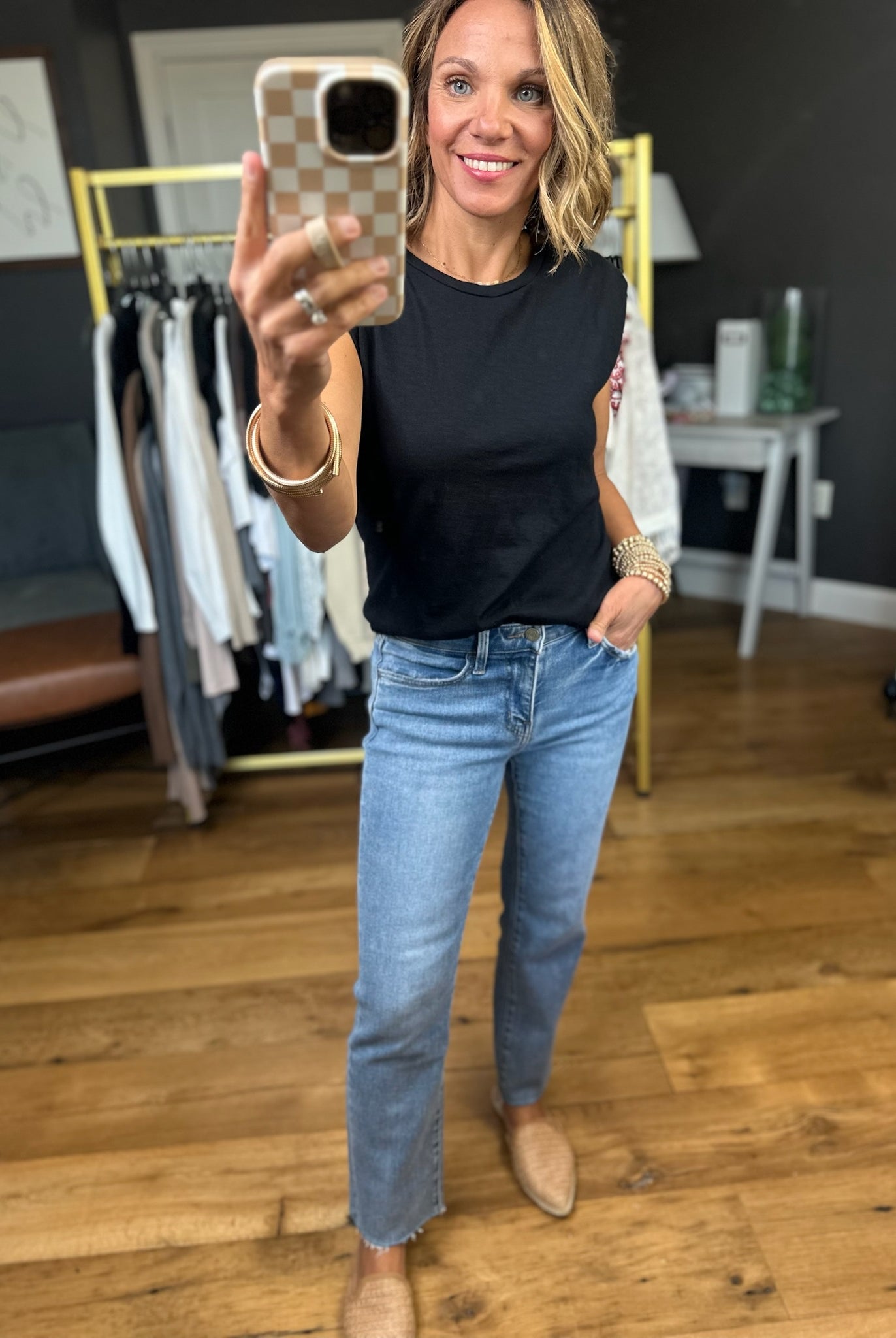 Standing Strong Cap-Sleeve Tee - Multiple Options-Wasabi & Mint-Anna Kaytes Boutique, Women's Fashion Boutique in Grinnell, Iowa