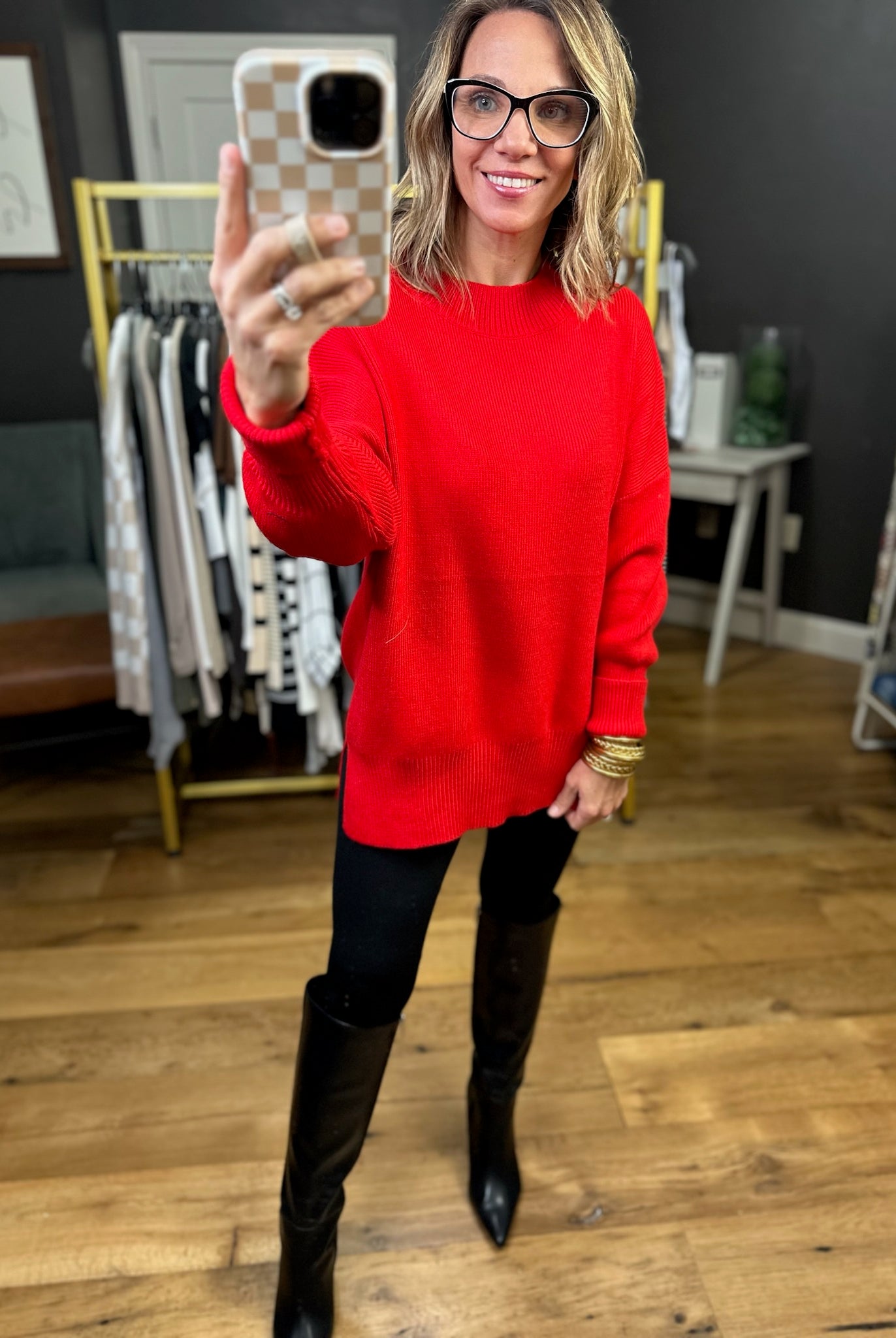 Quick Decision Ribbed Sweater With Side-Slit Detail - Multiple Options-Sweaters-Miracle-Anna Kaytes Boutique, Women's Fashion Boutique in Grinnell, Iowa