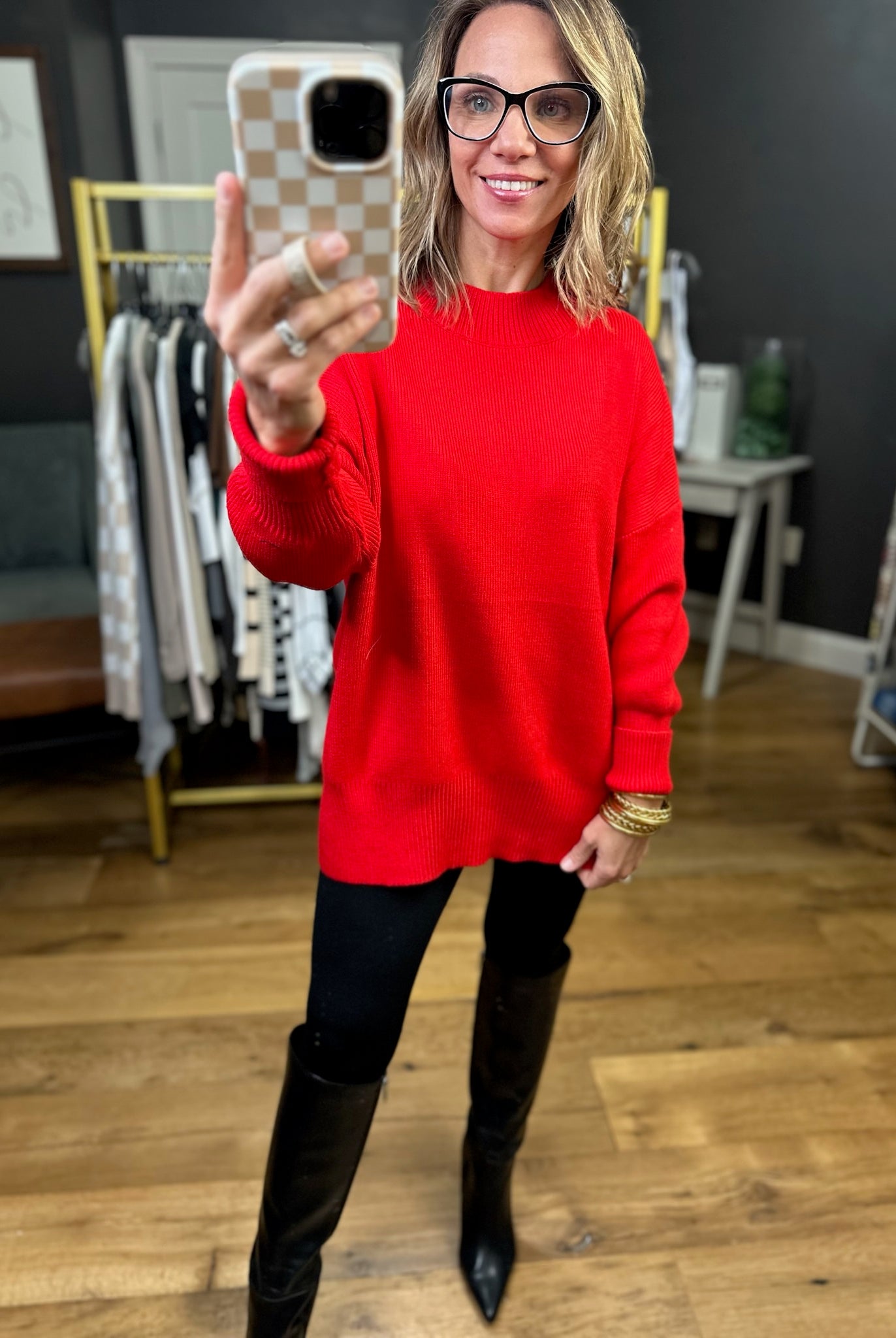 Quick Decision Ribbed Sweater With Side-Slit Detail - Multiple Options-Sweaters-Miracle-Anna Kaytes Boutique, Women's Fashion Boutique in Grinnell, Iowa