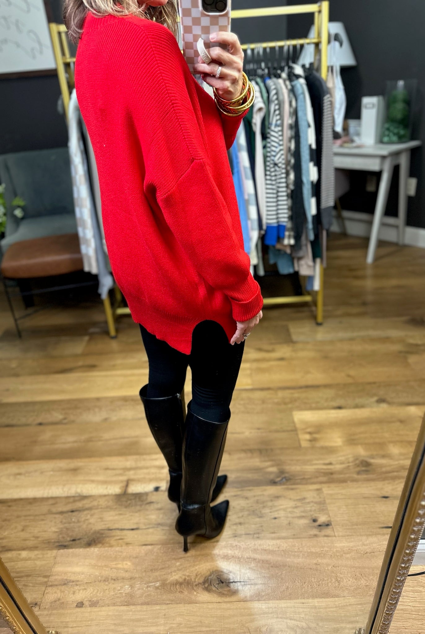 Quick Decision Ribbed Sweater With Side-Slit Detail - Multiple Options-Sweaters-Miracle-Anna Kaytes Boutique, Women's Fashion Boutique in Grinnell, Iowa