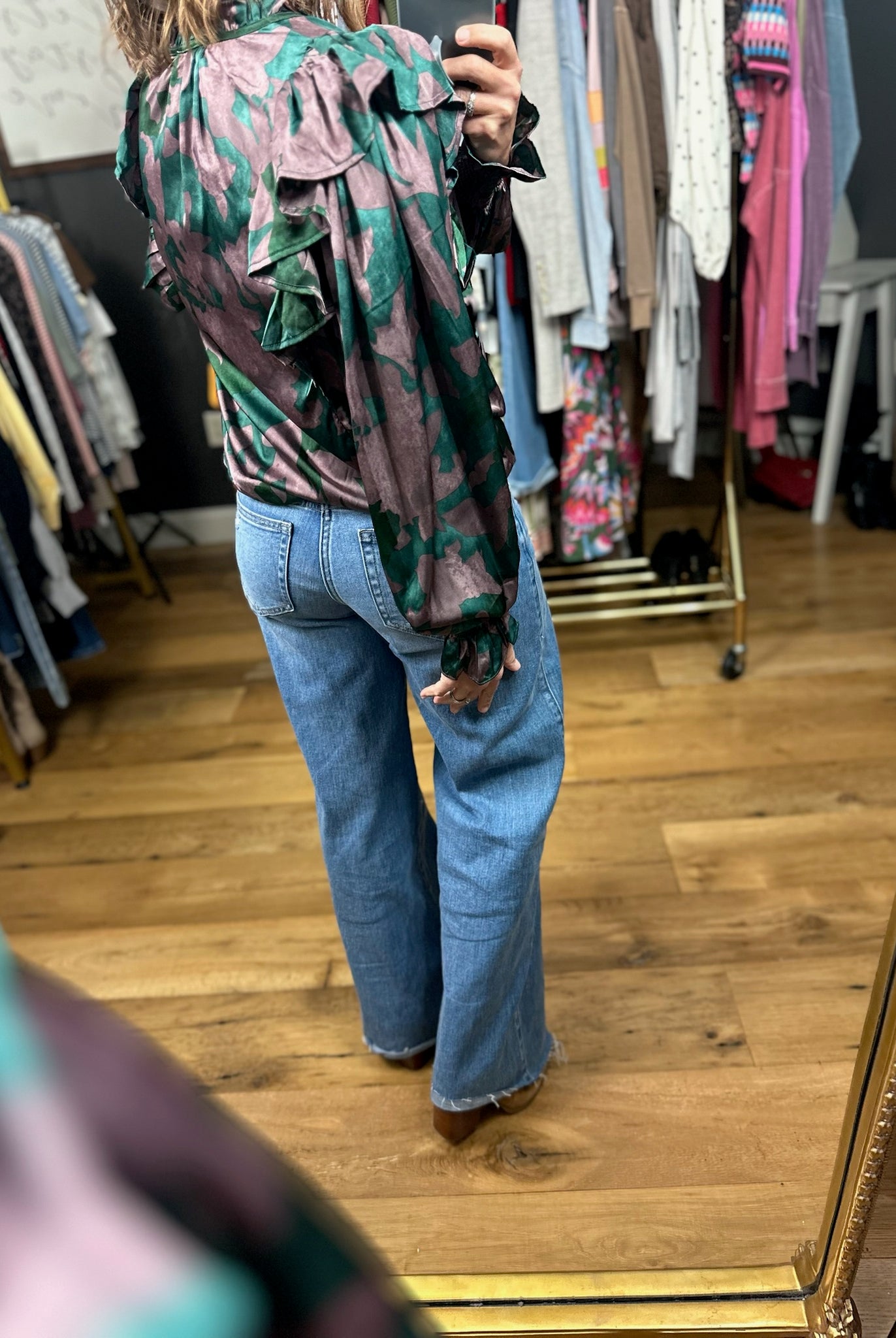 Garden Party Floral Top-Long Sleeves-Entro-Anna Kaytes Boutique, Women's Fashion Boutique in Grinnell, Iowa