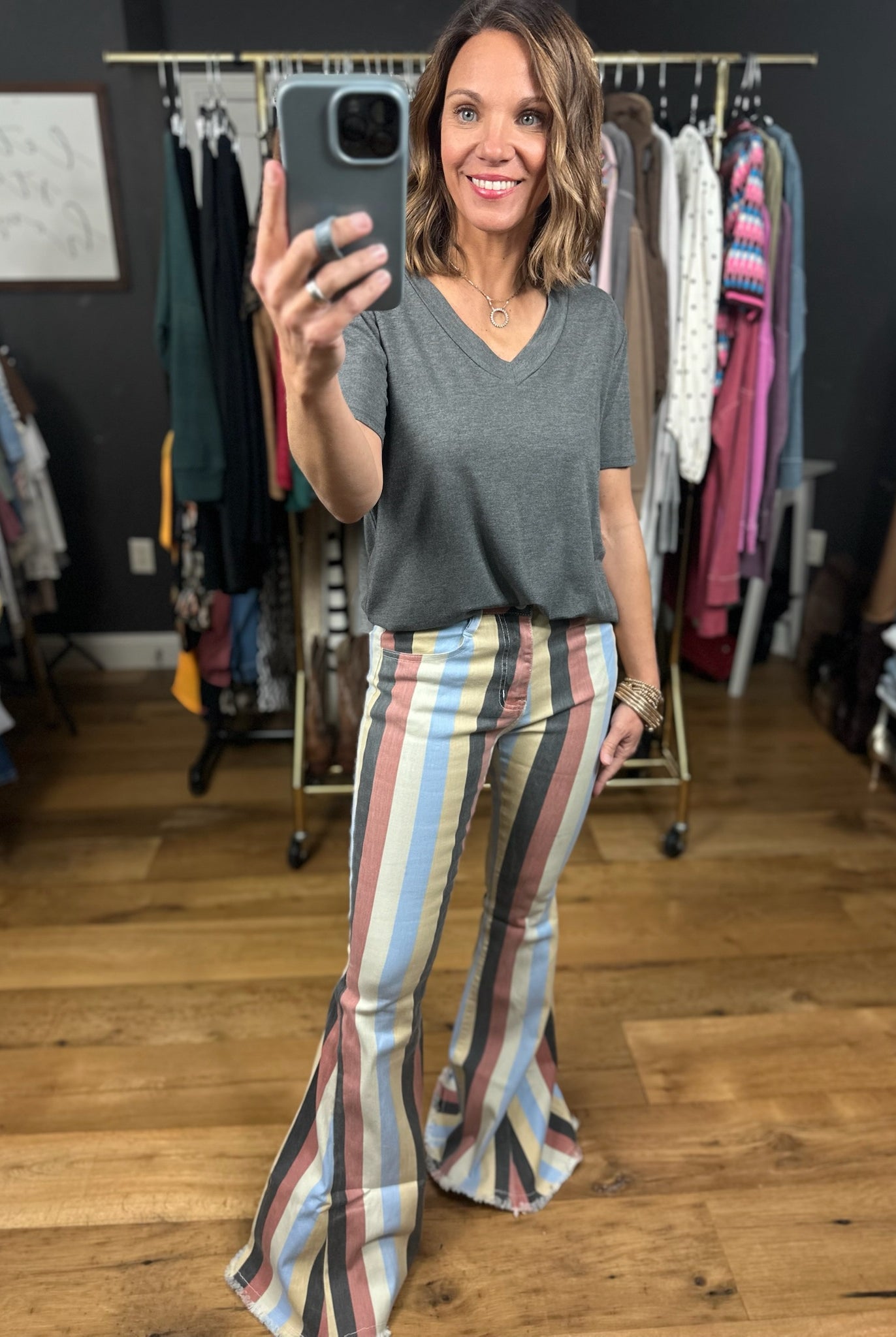 The Skye High-Rise Flare Pant-Jeans-Saints & Hearts-Anna Kaytes Boutique, Women's Fashion Boutique in Grinnell, Iowa
