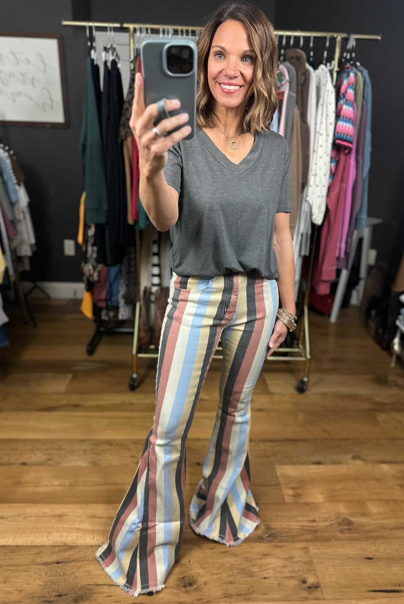 The Skye High-Rise Flare Pant-Jeans-Saints & Hearts-Anna Kaytes Boutique, Women's Fashion Boutique in Grinnell, Iowa