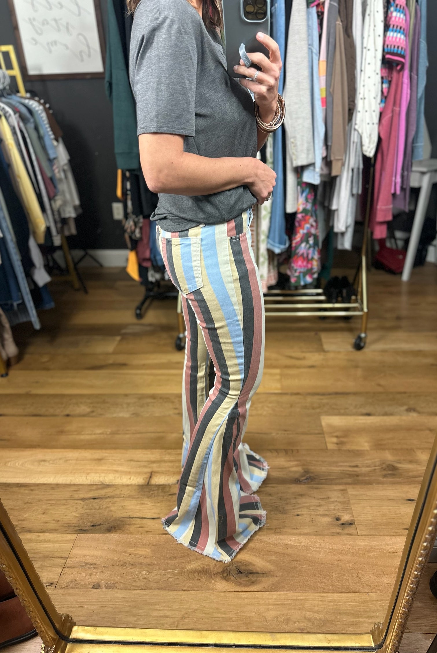 The Skye High-Rise Flare Pant-Jeans-Saints & Hearts-Anna Kaytes Boutique, Women's Fashion Boutique in Grinnell, Iowa