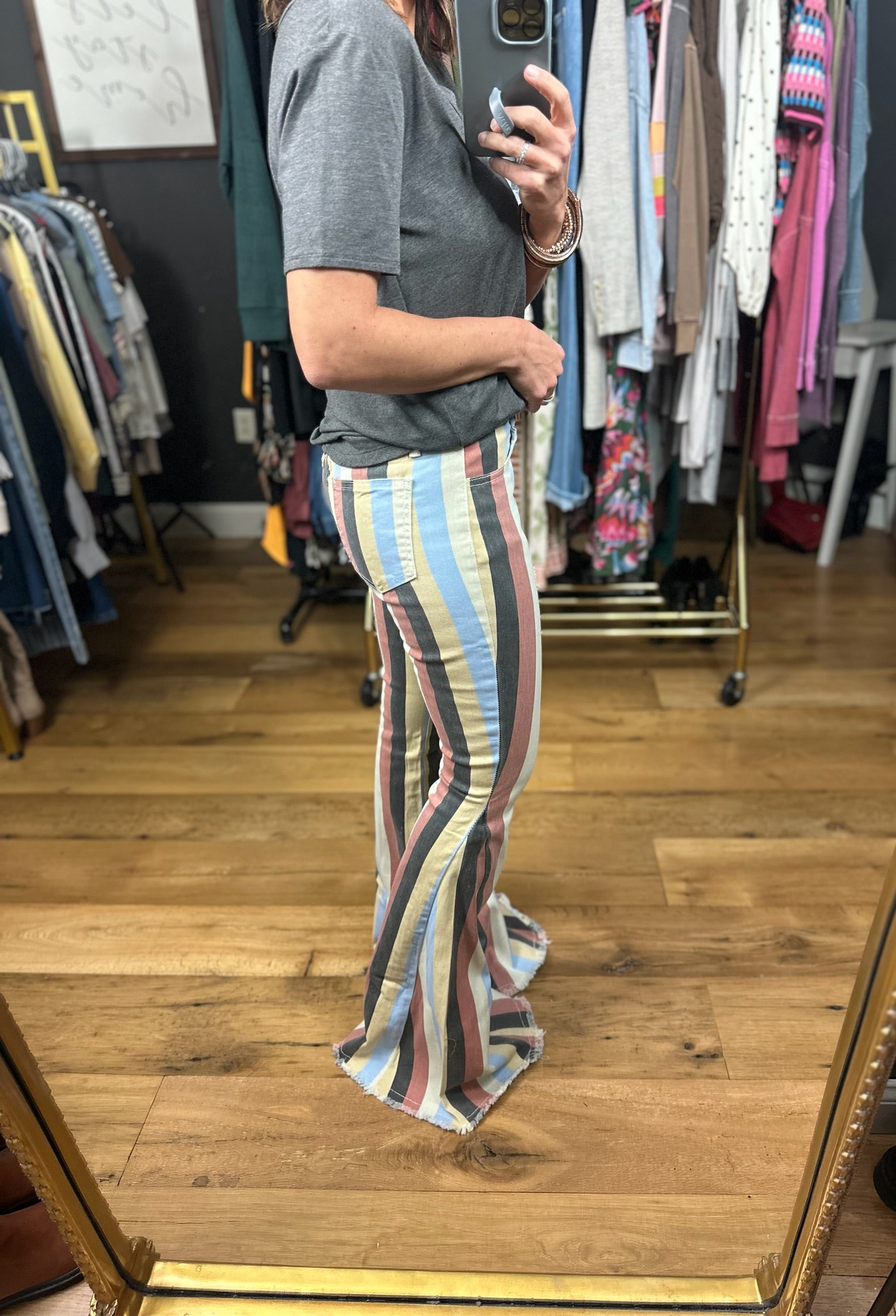 The Skye High-Rise Flare Pant-Jeans-Saints & Hearts-Anna Kaytes Boutique, Women's Fashion Boutique in Grinnell, Iowa