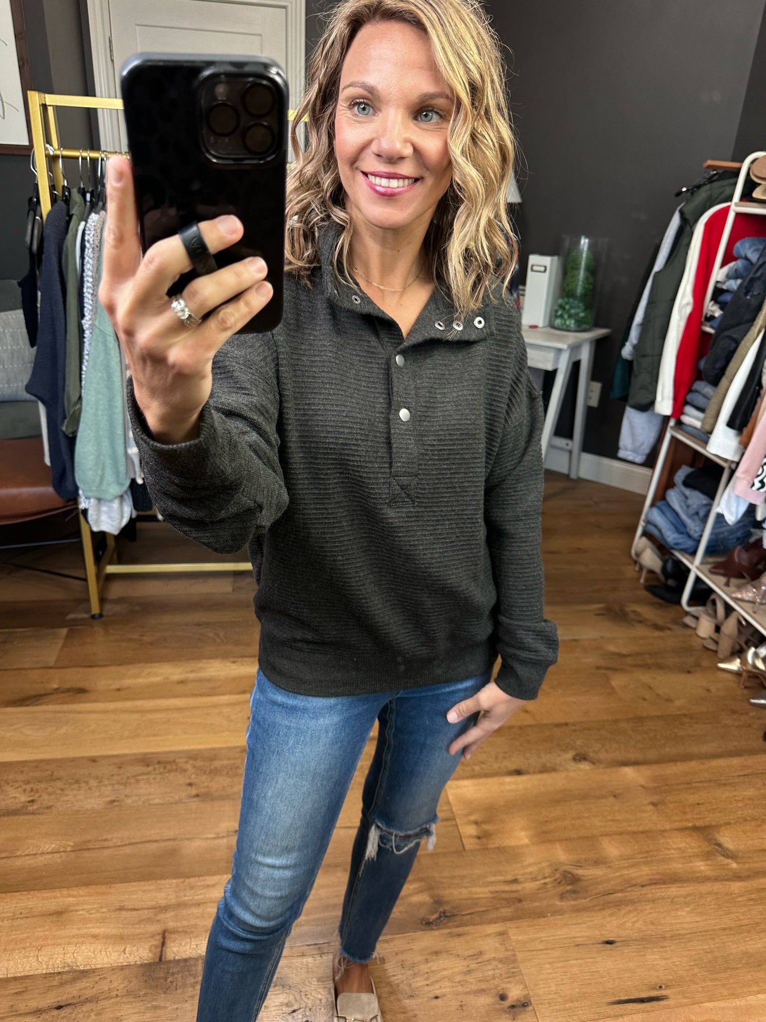 Mountain View Textured Pullover - Multiple Options-Sweaters-Thread & SUpply T2448ohkts-Anna Kaytes Boutique, Women's Fashion Boutique in Grinnell, Iowa