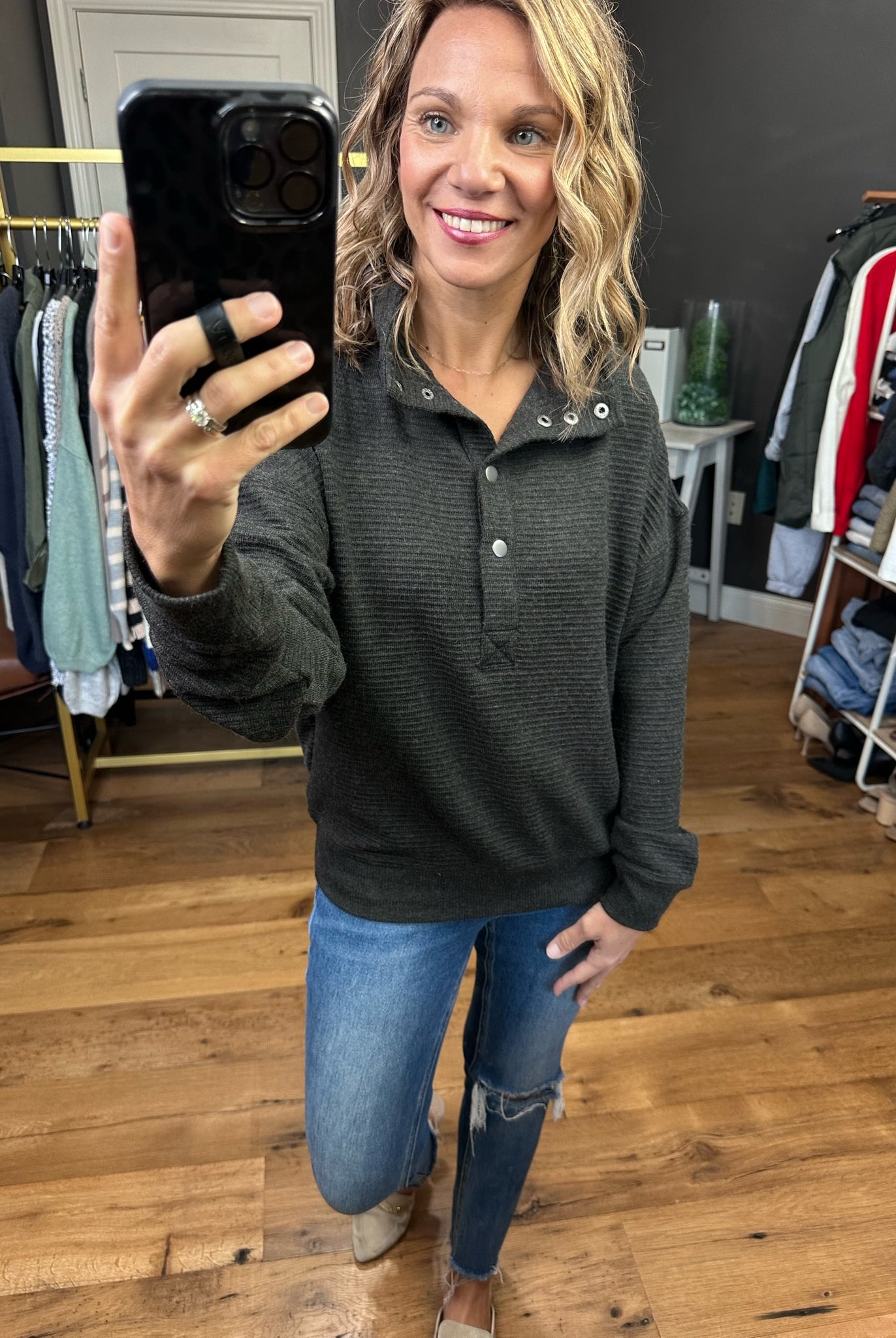 Mountain View Textured Pullover - Multiple Options-Sweaters-Thread & SUpply T2448ohkts-Anna Kaytes Boutique, Women's Fashion Boutique in Grinnell, Iowa