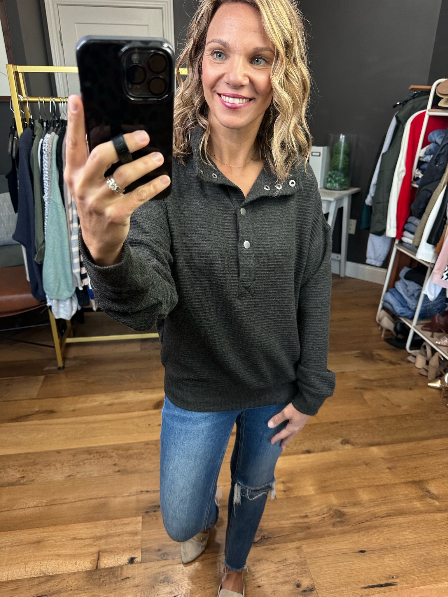 Mountain View Textured Pullover - Multiple Options-Sweaters-Thread & SUpply T2448ohkts-Anna Kaytes Boutique, Women's Fashion Boutique in Grinnell, Iowa