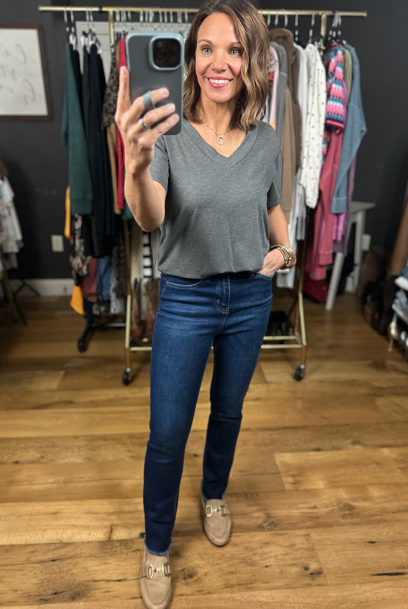 The Kelly High-Rise Slim Straight Denim-Jeans-Vervet-Anna Kaytes Boutique, Women's Fashion Boutique in Grinnell, Iowa