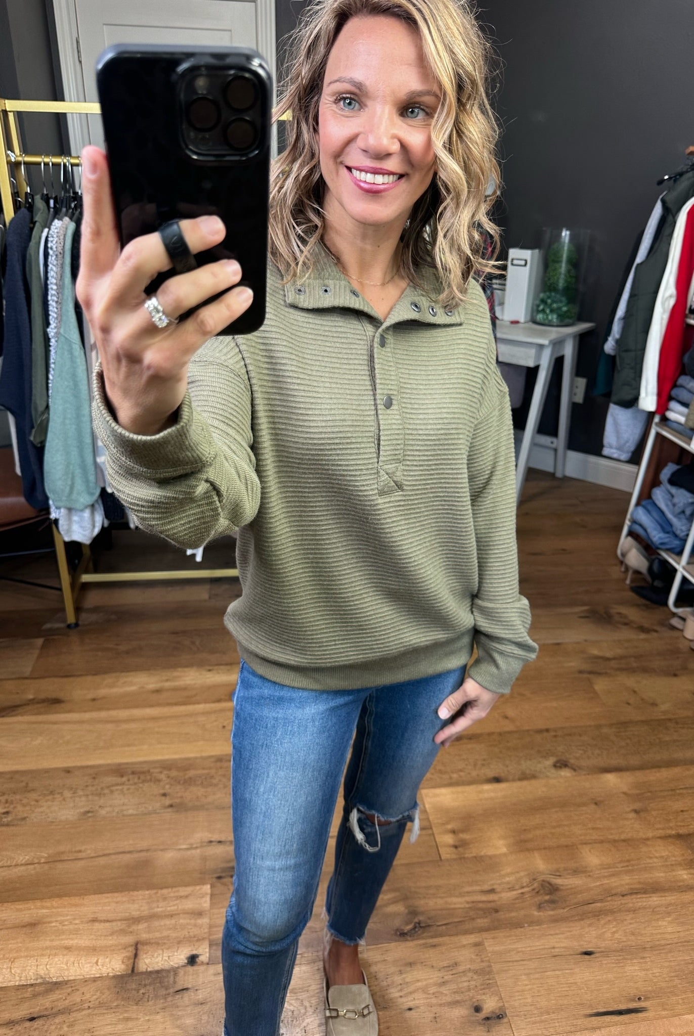 Mountain View Textured Pullover - Multiple Options-Sweaters-Thread & SUpply T2448ohkts-Anna Kaytes Boutique, Women's Fashion Boutique in Grinnell, Iowa