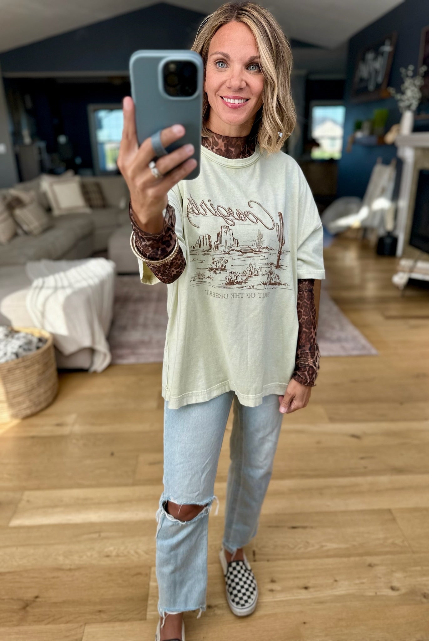 Cowgirl Spirit Graphic Tee-Blu Pepper-Anna Kaytes Boutique, Women's Fashion Boutique in Grinnell, Iowa