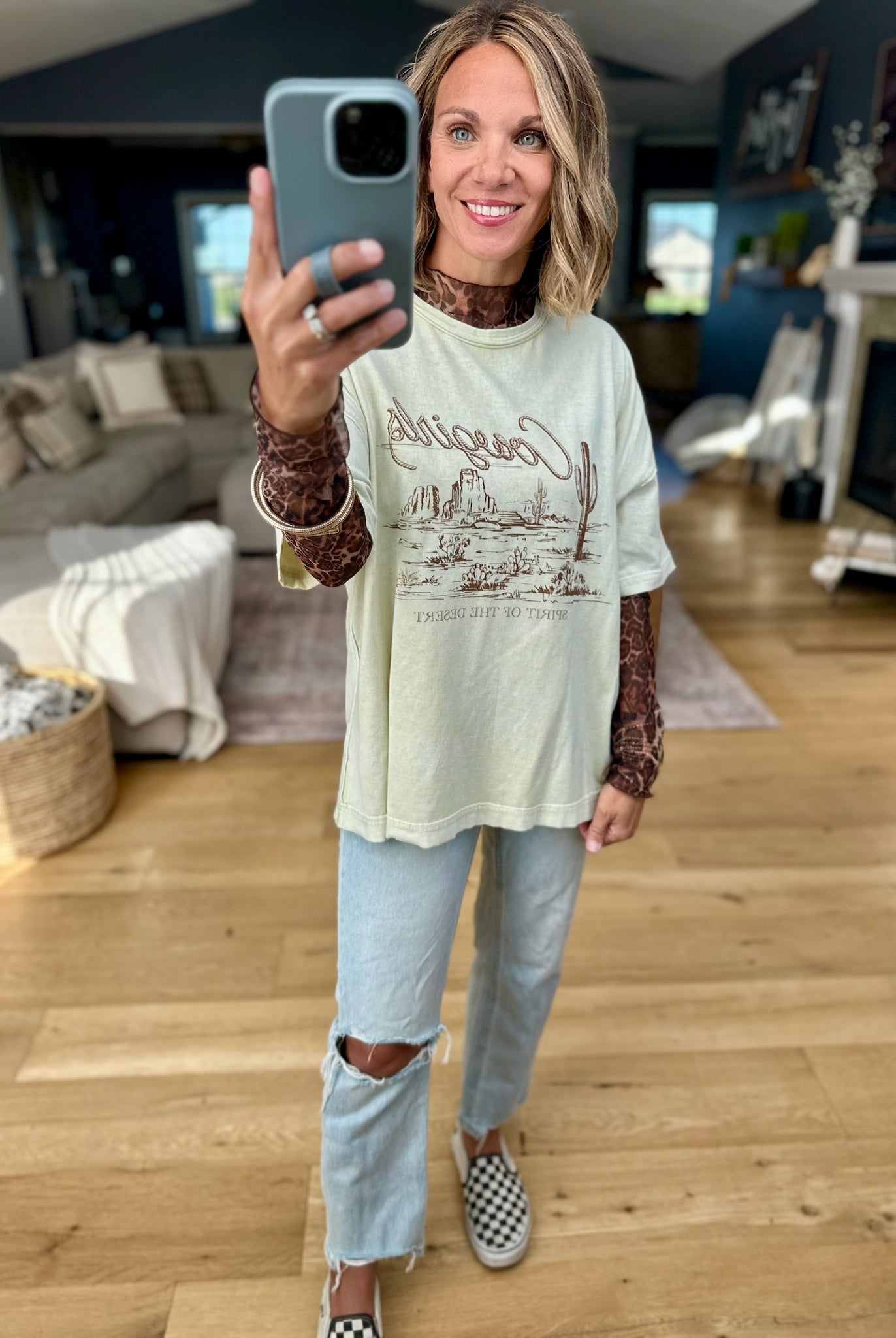 Cowgirl Spirit Graphic Tee-Blu Pepper-Anna Kaytes Boutique, Women's Fashion Boutique in Grinnell, Iowa