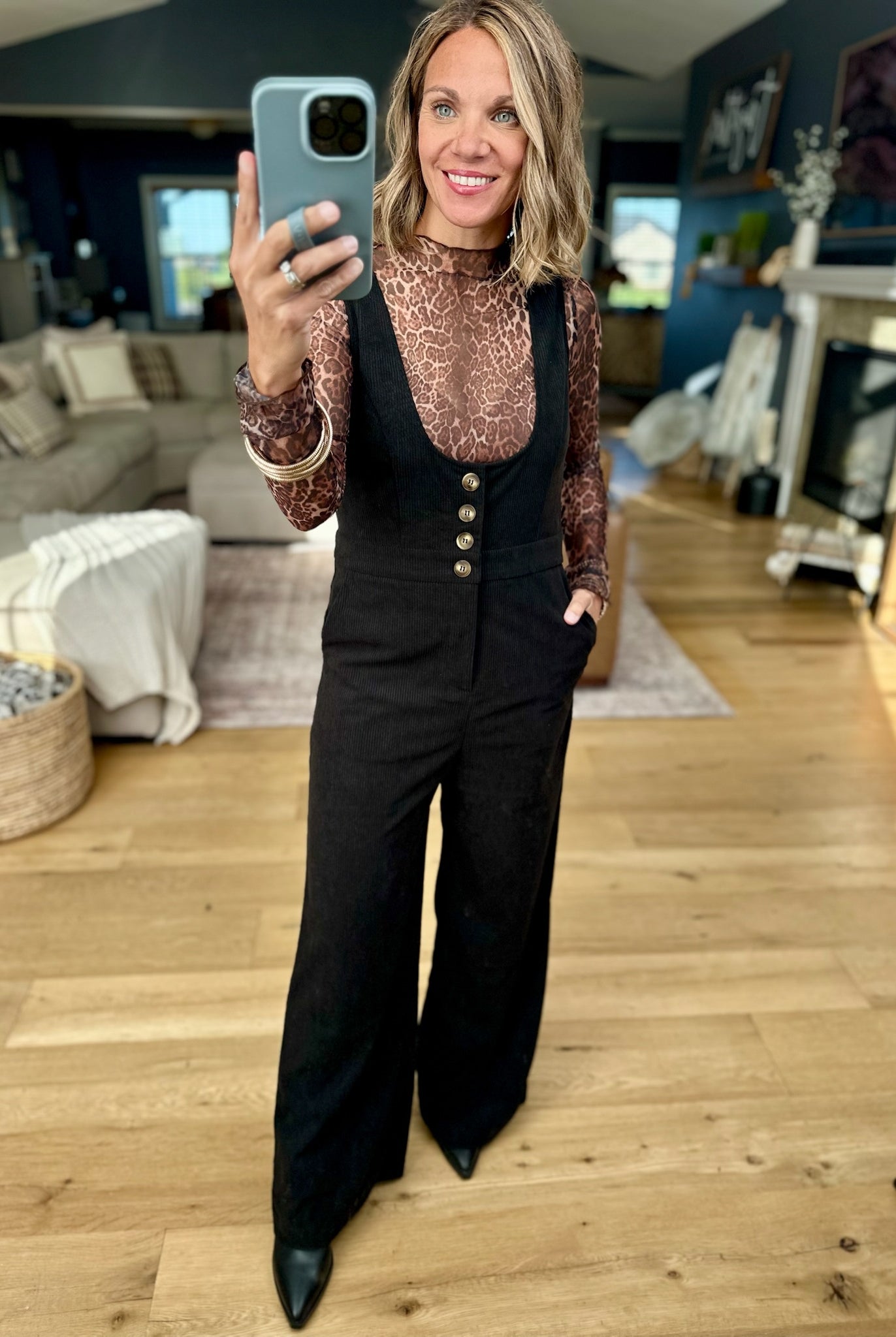 Stand Tall Scoop Neck Corduroy Jumpsuit-Hem & Thread-Anna Kaytes Boutique, Women's Fashion Boutique in Grinnell, Iowa