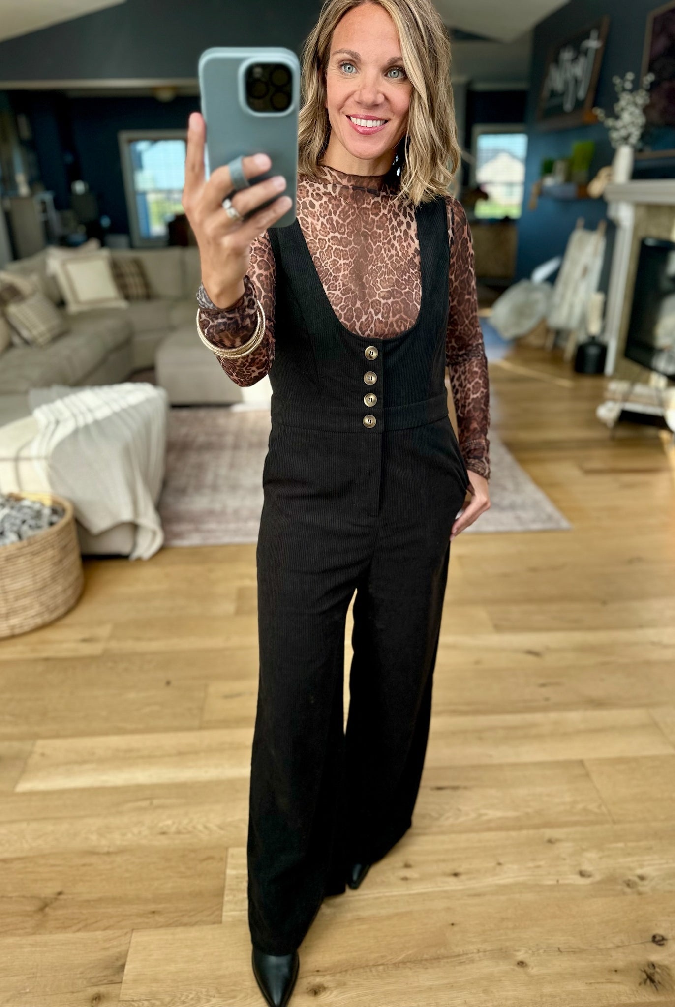 Stand Tall Scoop Neck Corduroy Jumpsuit-Hem & Thread-Anna Kaytes Boutique, Women's Fashion Boutique in Grinnell, Iowa