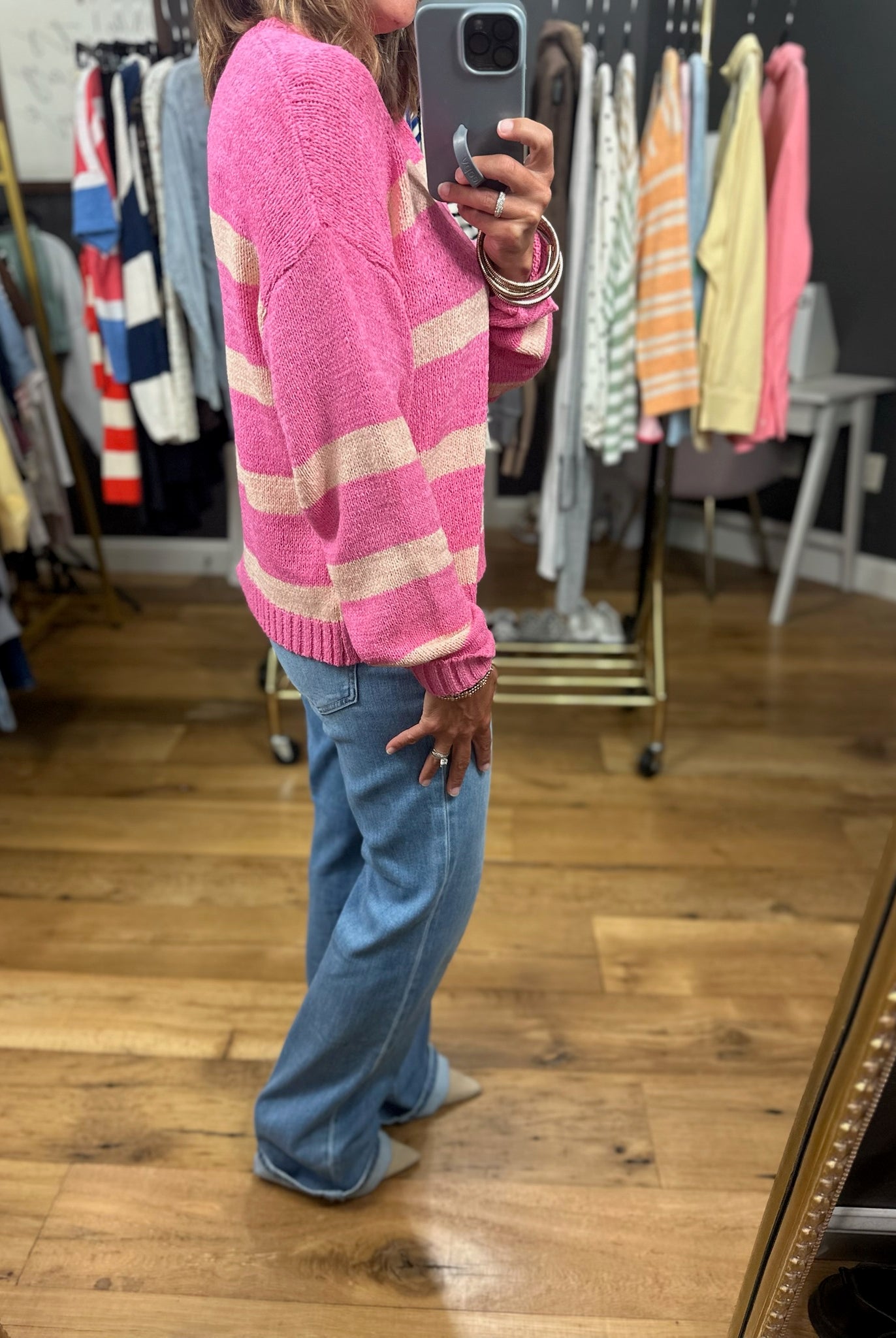 Sweeter Soul Striped Knit Top-Sweaters-Wishlist-Anna Kaytes Boutique, Women's Fashion Boutique in Grinnell, Iowa