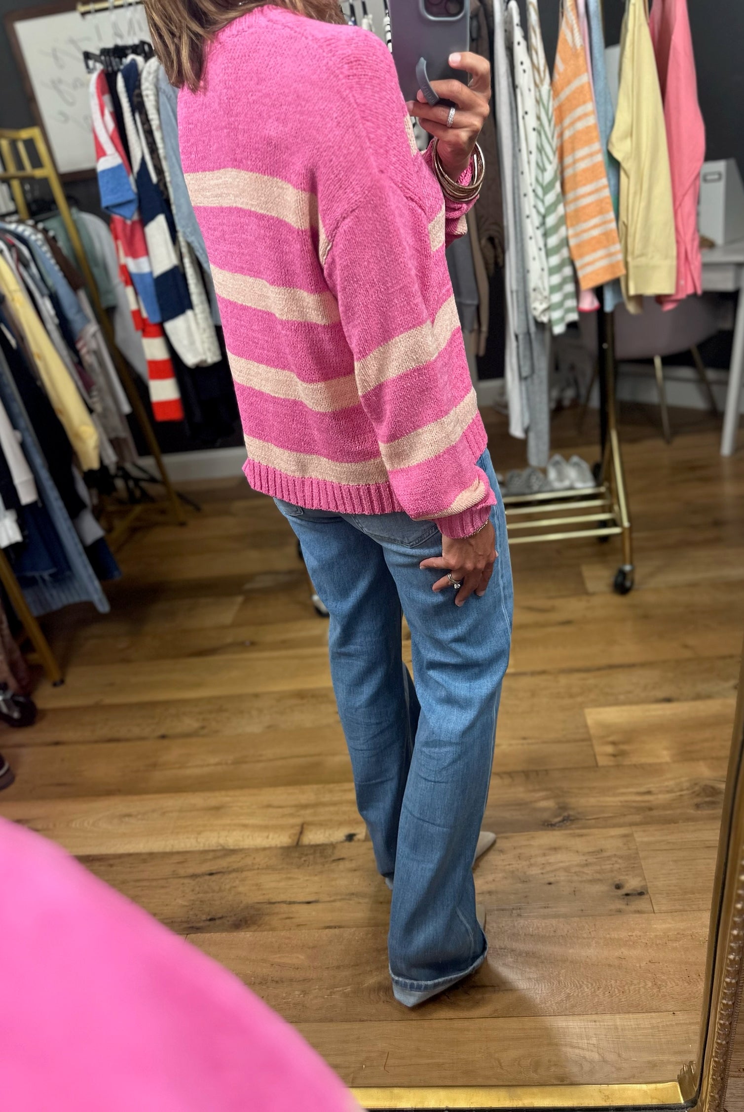 Sweeter Soul Striped Knit Top-Sweaters-Wishlist-Anna Kaytes Boutique, Women's Fashion Boutique in Grinnell, Iowa