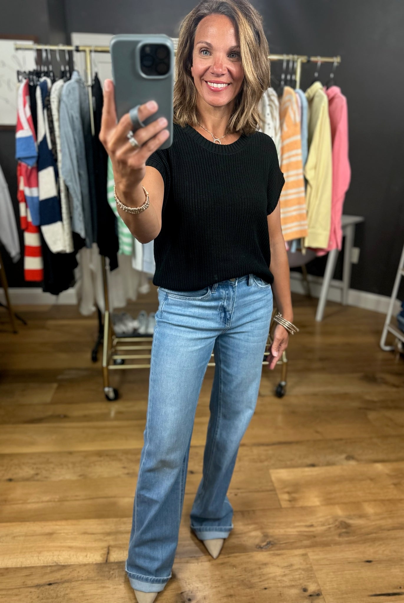 The Riley 90's Vintage Flare-Jeans-Flying Monkey-Anna Kaytes Boutique, Women's Fashion Boutique in Grinnell, Iowa