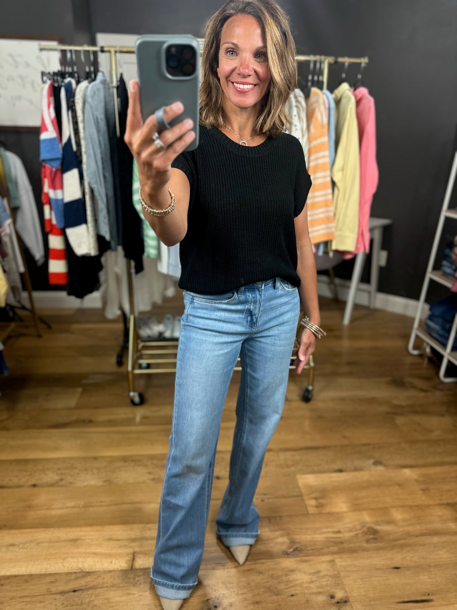 The Riley 90's Vintage Flare-Jeans-Flying Monkey-Anna Kaytes Boutique, Women's Fashion Boutique in Grinnell, Iowa