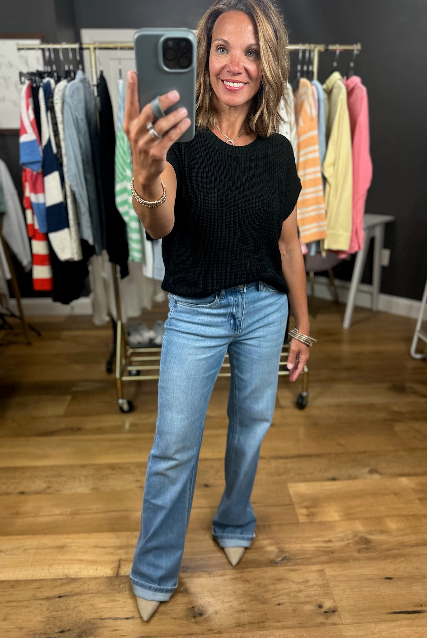 The Riley 90's Vintage Flare-Jeans-Flying Monkey-Anna Kaytes Boutique, Women's Fashion Boutique in Grinnell, Iowa