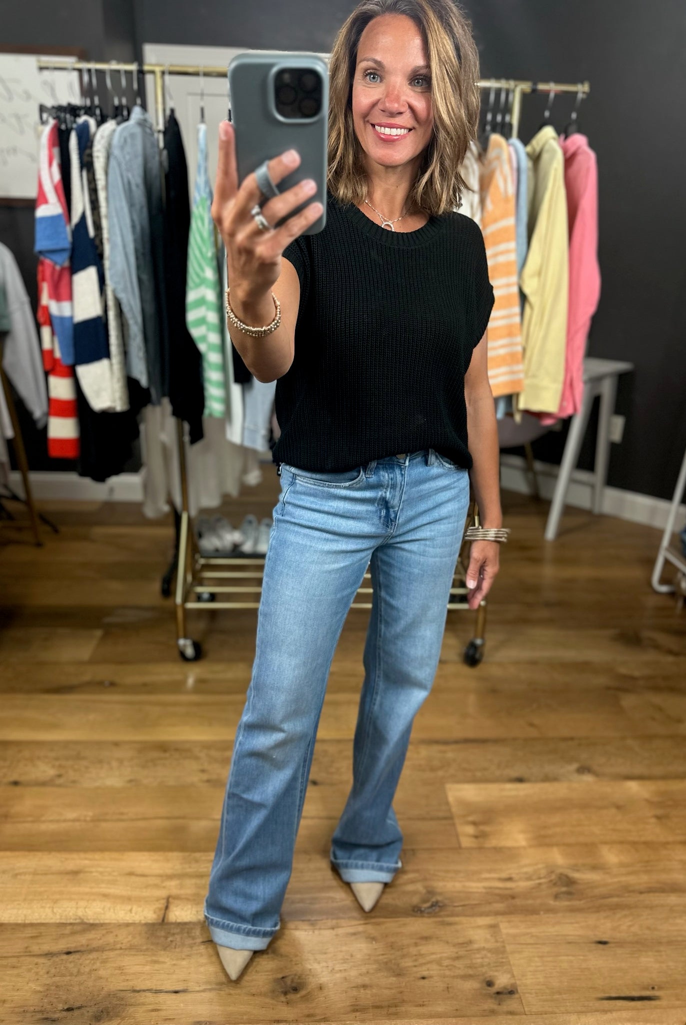 The Riley 90's Vintage Flare-Jeans-Flying Monkey-Anna Kaytes Boutique, Women's Fashion Boutique in Grinnell, Iowa