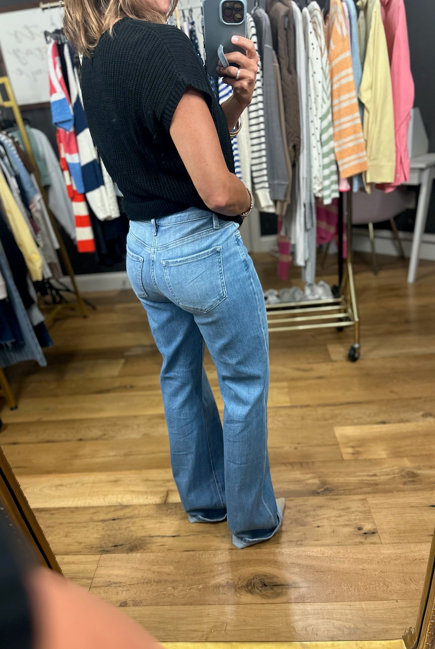 The Riley 90's Vintage Flare-Jeans-Flying Monkey-Anna Kaytes Boutique, Women's Fashion Boutique in Grinnell, Iowa