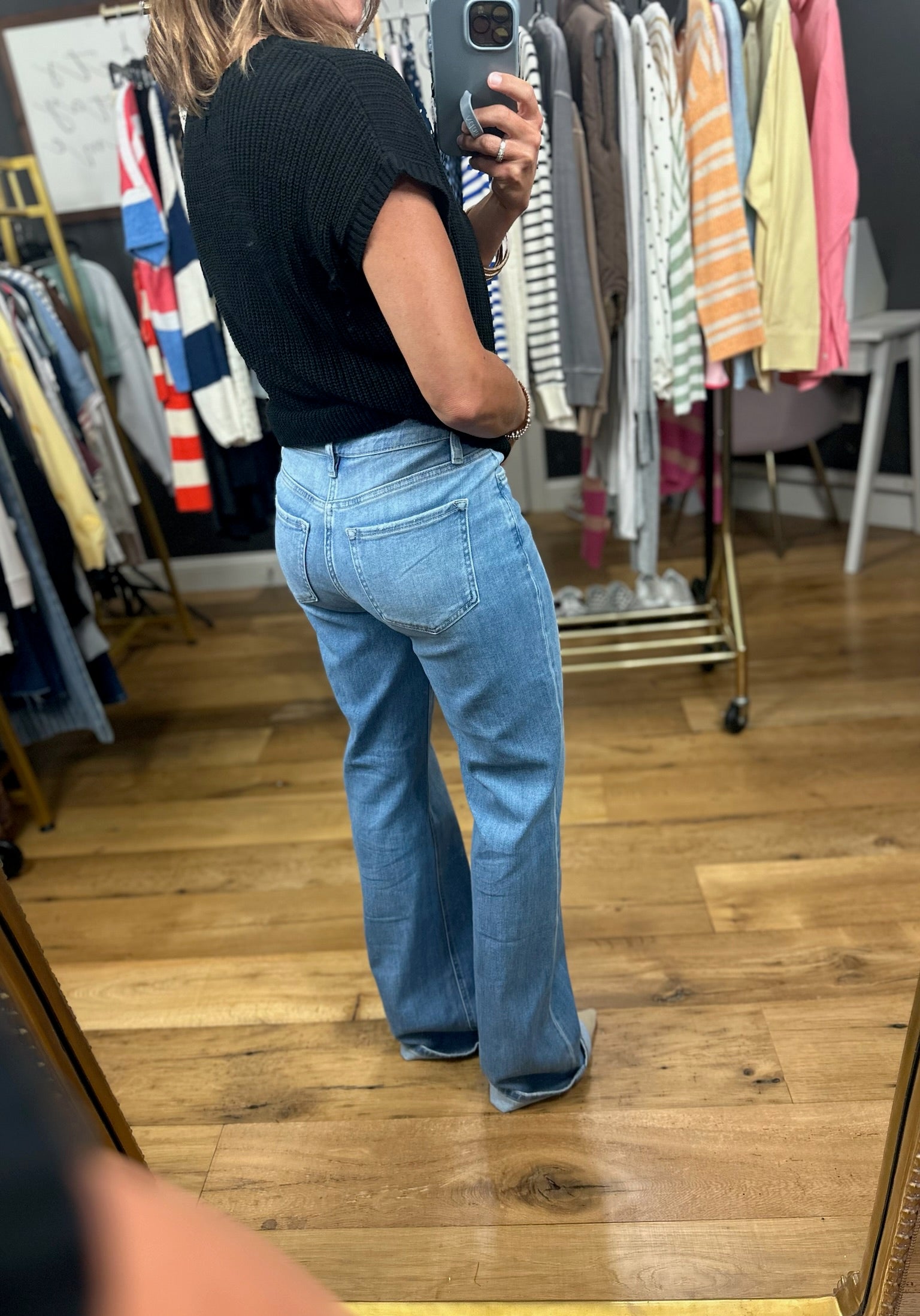 The Riley 90's Vintage Flare-Jeans-Flying Monkey-Anna Kaytes Boutique, Women's Fashion Boutique in Grinnell, Iowa