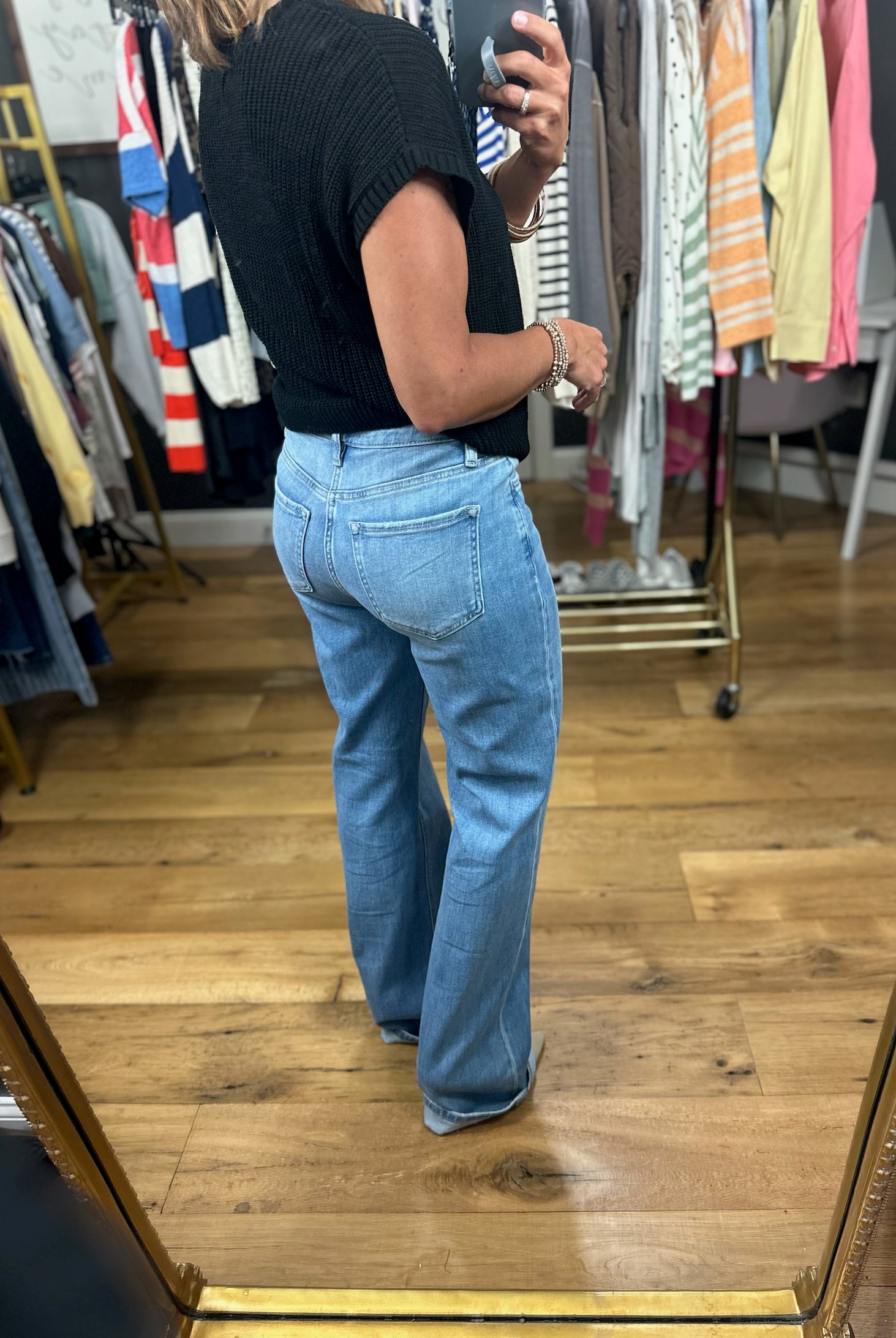 The Riley 90's Vintage Flare-Jeans-Flying Monkey-Anna Kaytes Boutique, Women's Fashion Boutique in Grinnell, Iowa