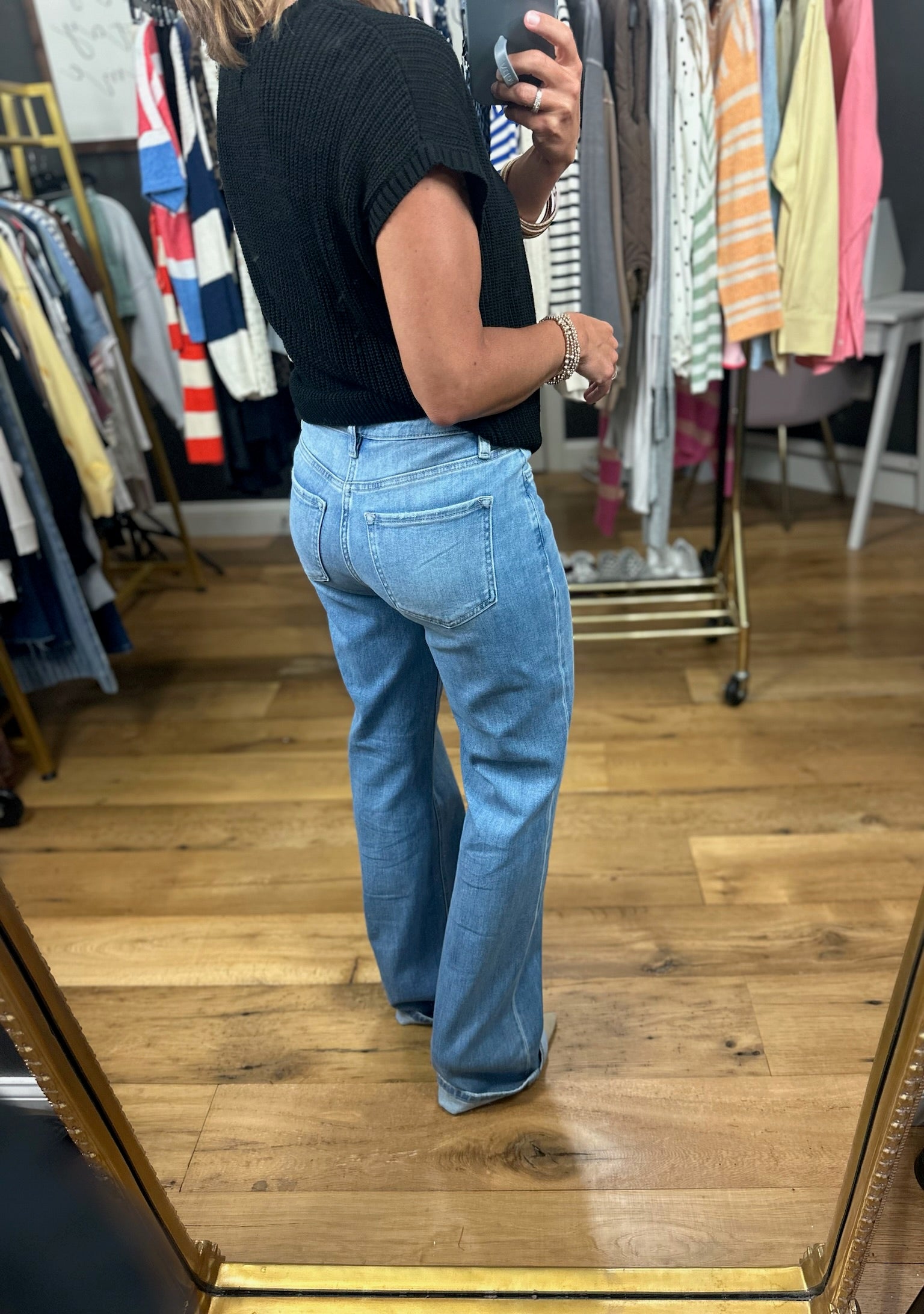 The Riley 90's Vintage Flare-Jeans-Flying Monkey-Anna Kaytes Boutique, Women's Fashion Boutique in Grinnell, Iowa