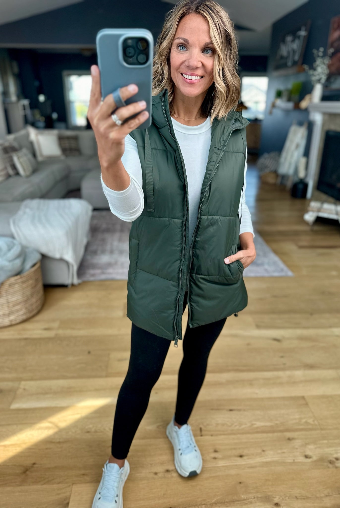 Best Around Hooded Vest-Mono B-Anna Kaytes Boutique, Women's Fashion Boutique in Grinnell, Iowa