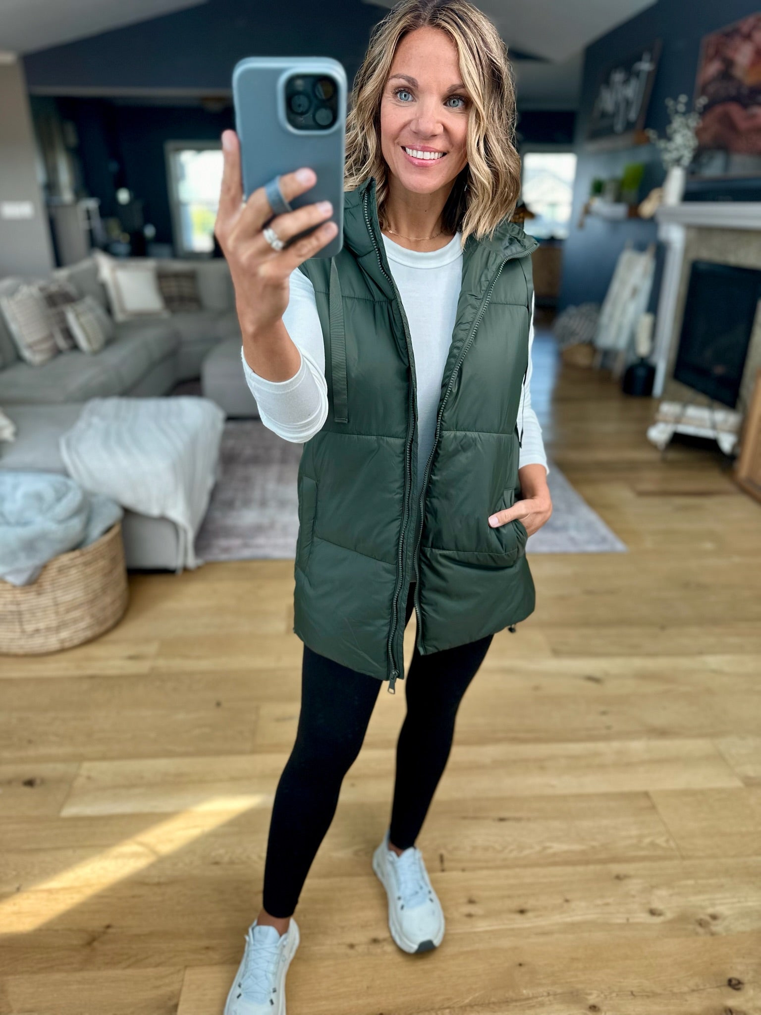 Best Around Hooded Vest-Mono B-Anna Kaytes Boutique, Women's Fashion Boutique in Grinnell, Iowa