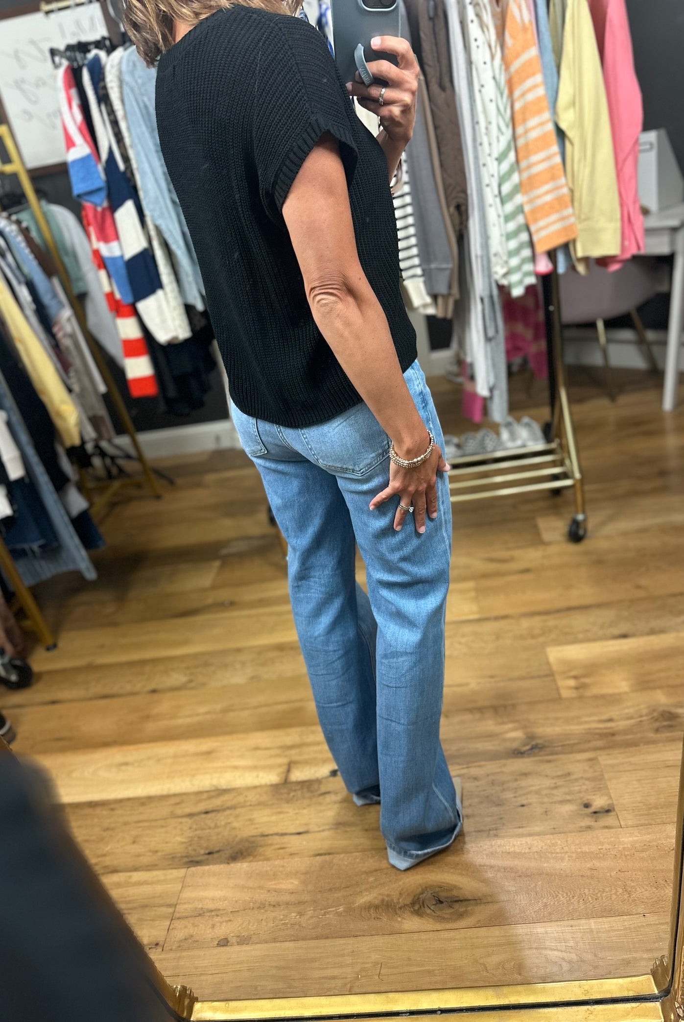 Weekend Reset Knit Top-Short Sleeves-Blu Pepper-Anna Kaytes Boutique, Women's Fashion Boutique in Grinnell, Iowa