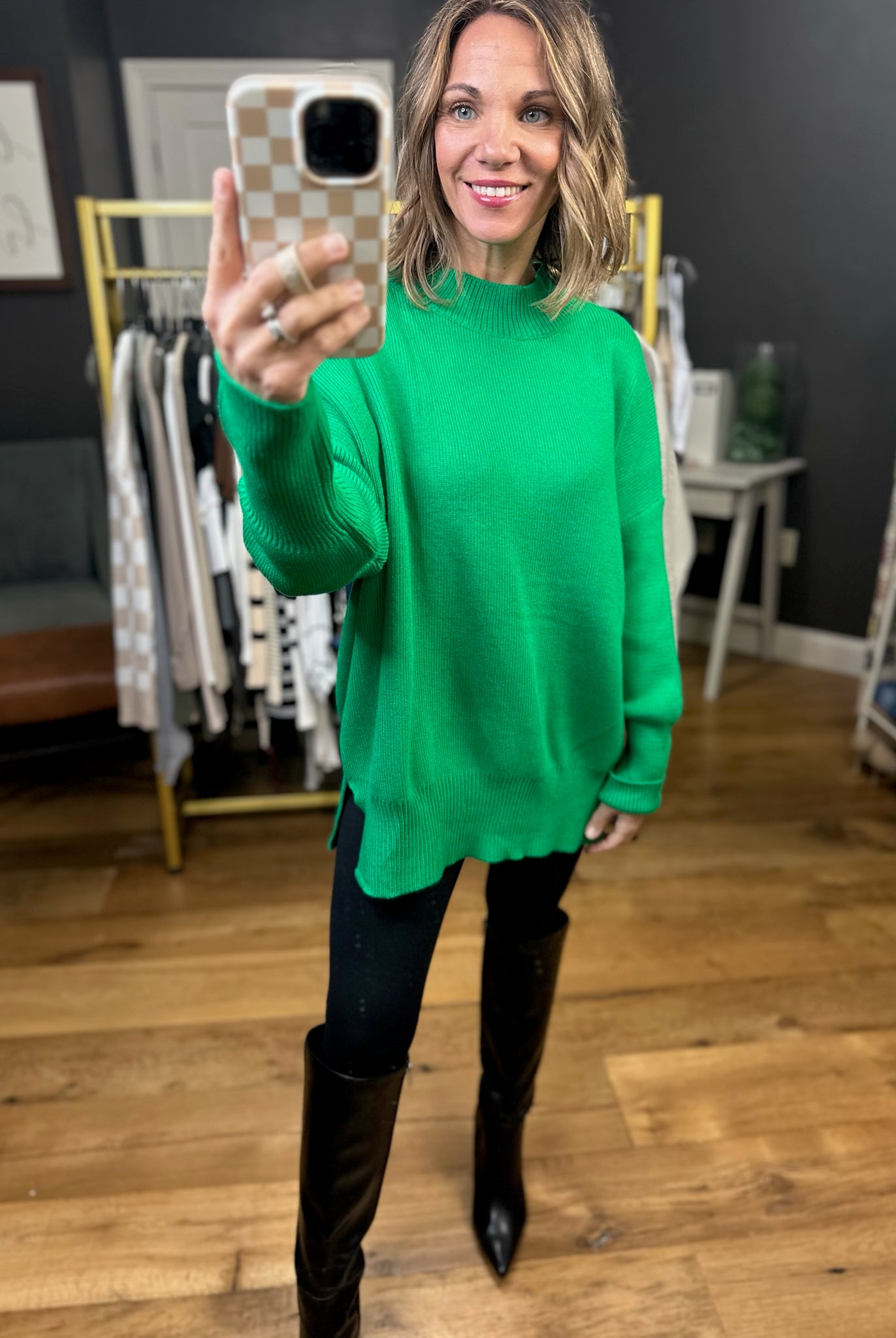 Quick Decision Ribbed Sweater With Side-Slit Detail - Multiple Options-Sweaters-Miracle-Anna Kaytes Boutique, Women's Fashion Boutique in Grinnell, Iowa