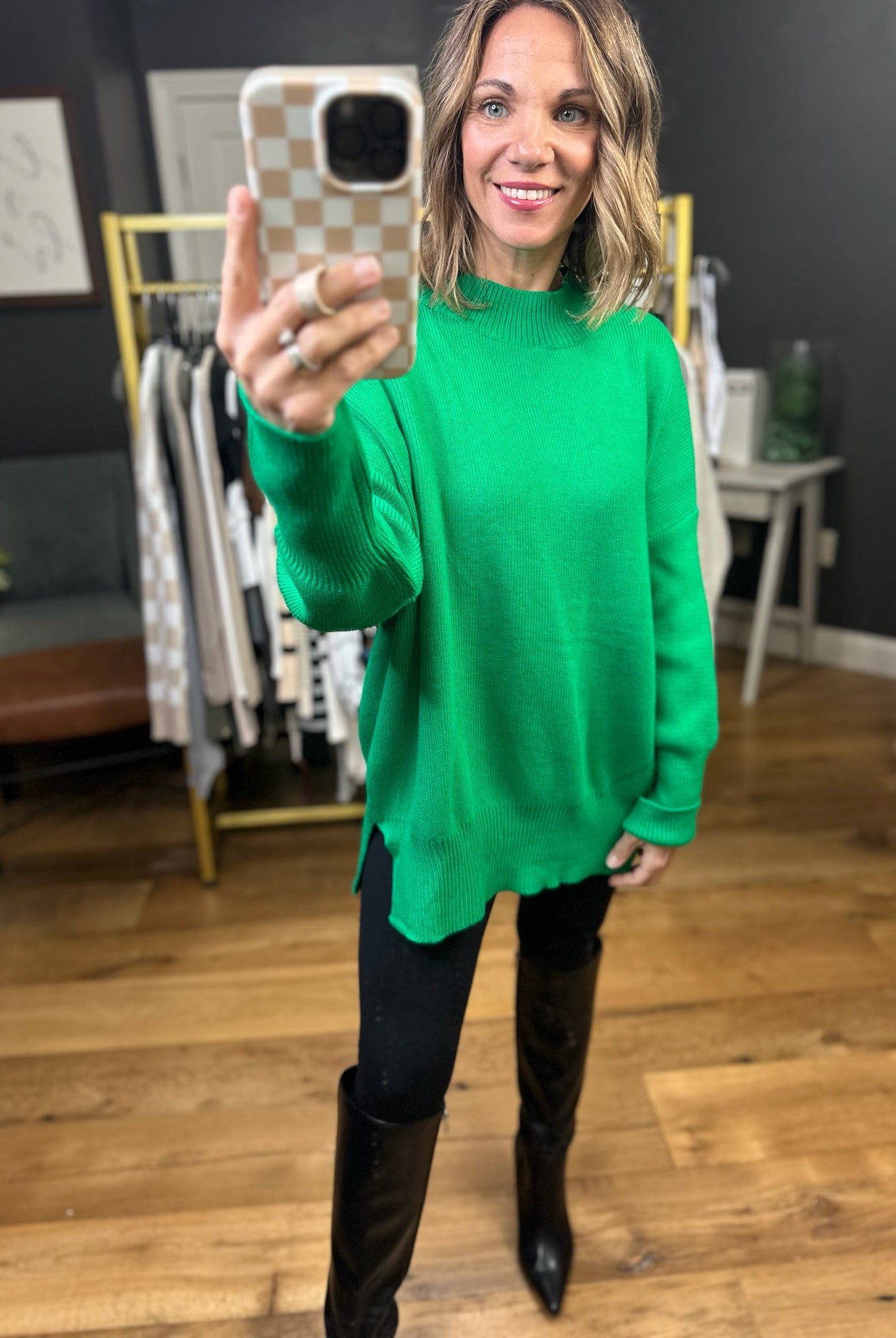 Quick Decision Ribbed Sweater With Side-Slit Detail - Multiple Options-Sweaters-Miracle-Anna Kaytes Boutique, Women's Fashion Boutique in Grinnell, Iowa