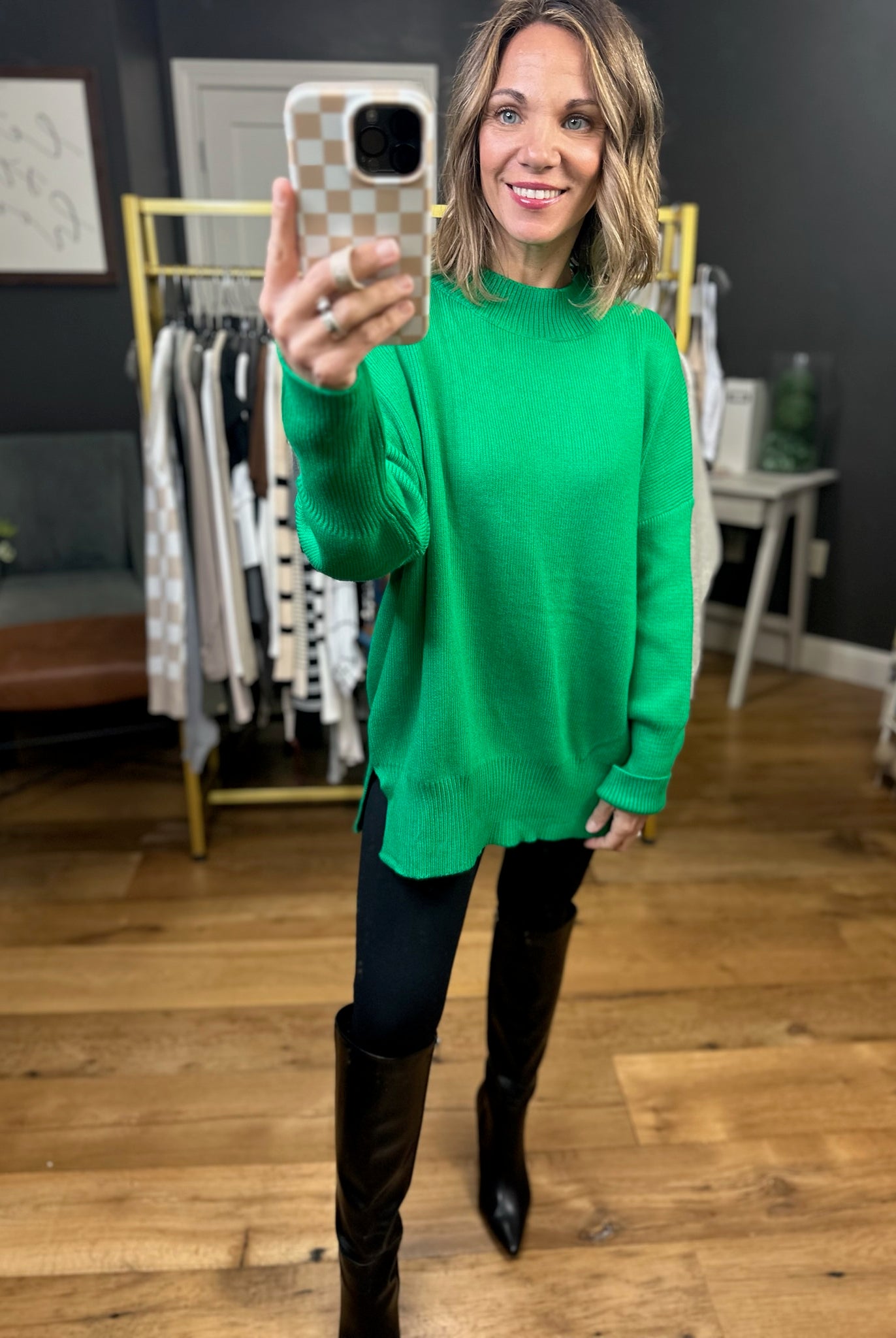 Quick Decision Ribbed Sweater With Side-Slit Detail - Multiple Options-Sweaters-Miracle-Anna Kaytes Boutique, Women's Fashion Boutique in Grinnell, Iowa