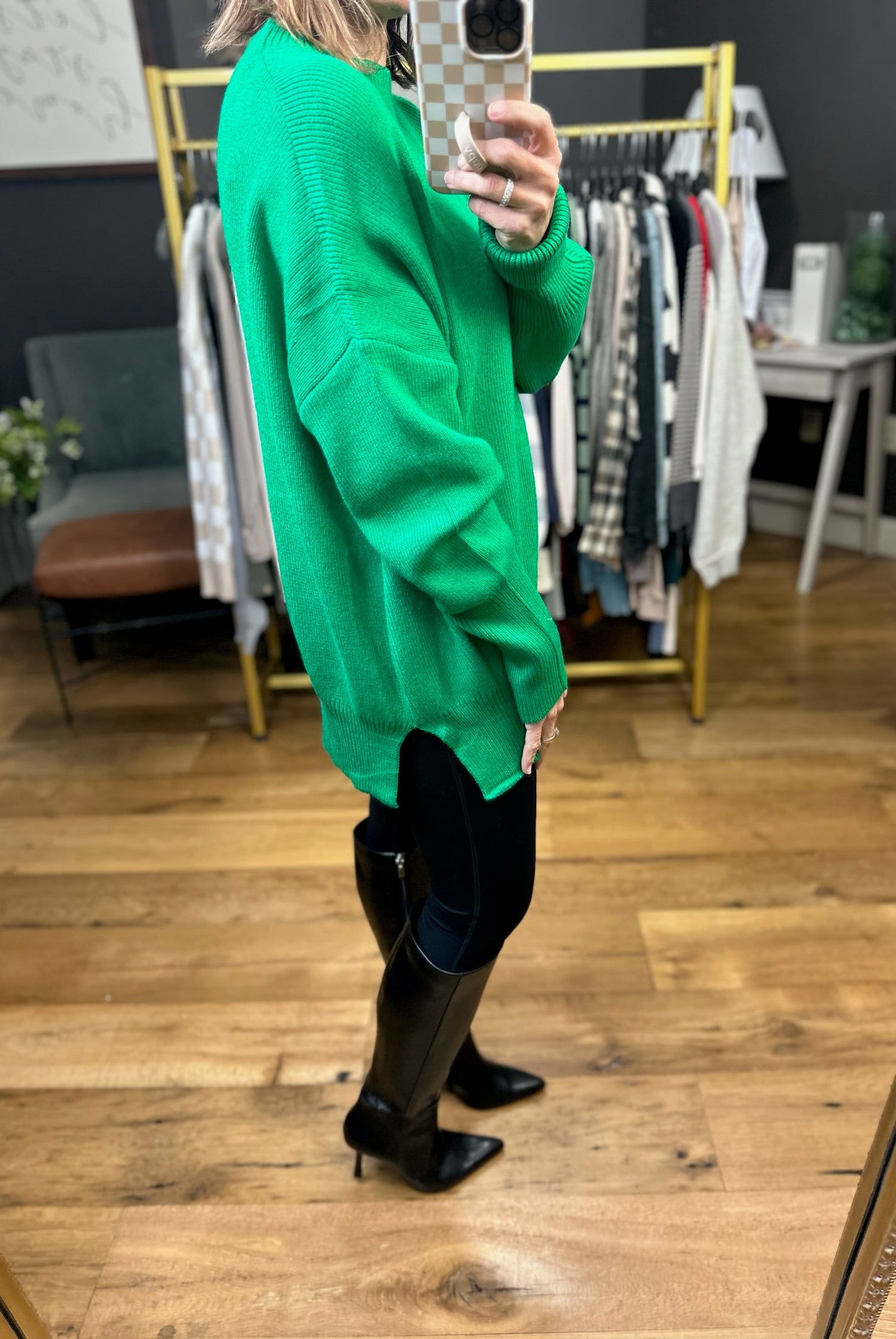 Quick Decision Ribbed Sweater With Side-Slit Detail - Multiple Options-Sweaters-Miracle-Anna Kaytes Boutique, Women's Fashion Boutique in Grinnell, Iowa