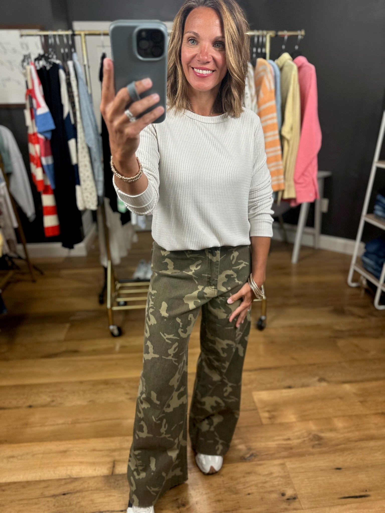 Subtle Statement Ribbed Long Sleeve Top-Long Sleeves-Staccato-Anna Kaytes Boutique, Women's Fashion Boutique in Grinnell, Iowa