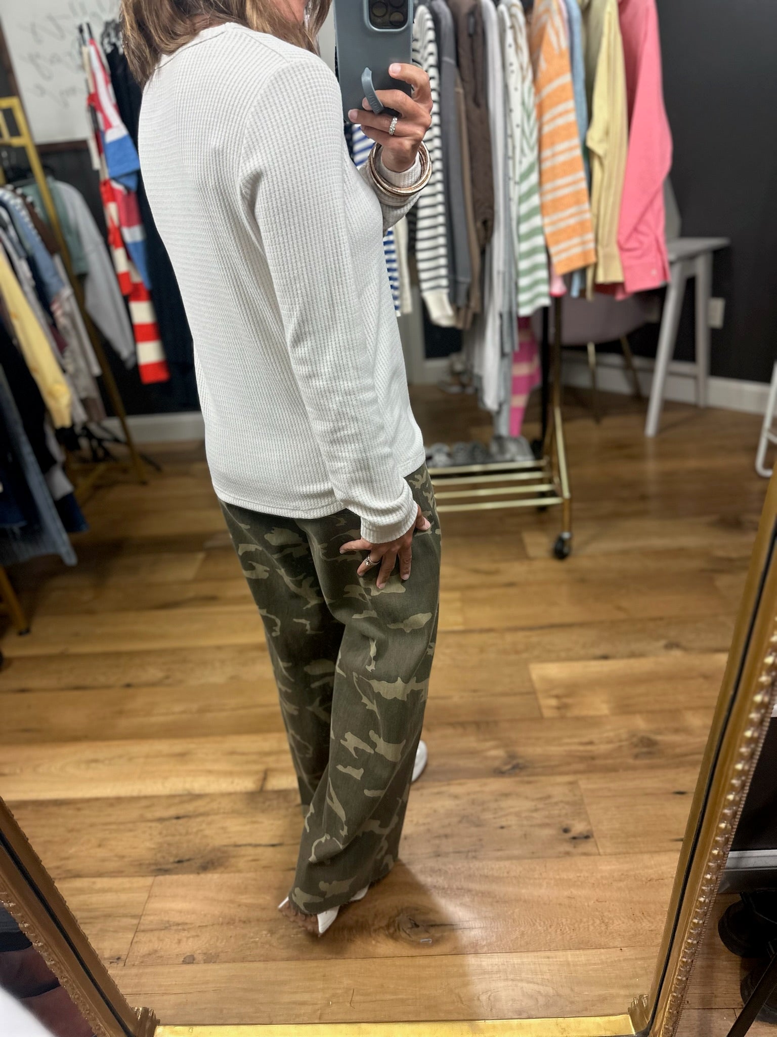 Subtle Statement Ribbed Long Sleeve Top-Long Sleeves-Staccato-Anna Kaytes Boutique, Women's Fashion Boutique in Grinnell, Iowa