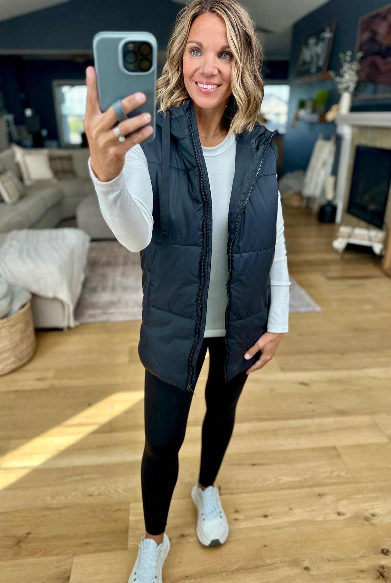 Best Around Hooded Vest-Mono B-Anna Kaytes Boutique, Women's Fashion Boutique in Grinnell, Iowa